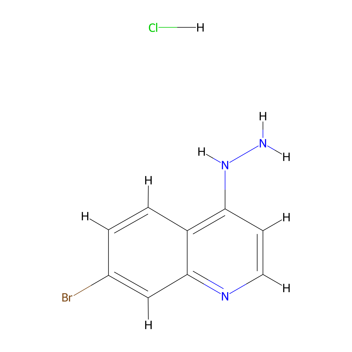 7-Bromo-4-hydrazinoquinoline hydrochloride molecular structure, CAS 1172413-56-7