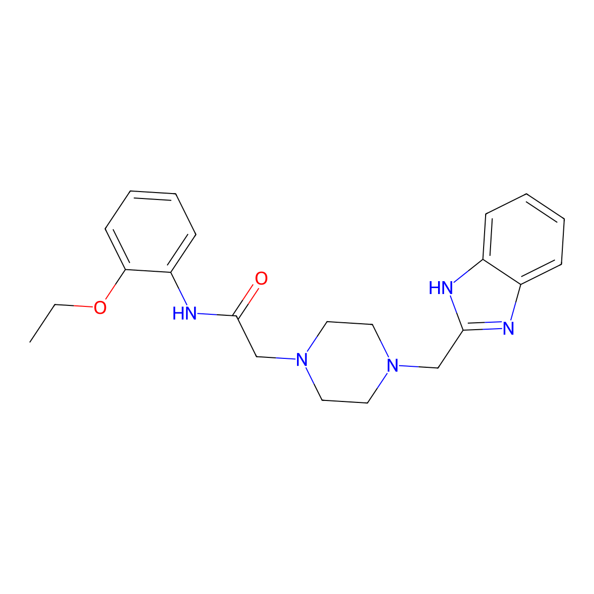 2-(4-((1H-benzo[d]imidazol-2-yl)methyl)piperazin-1-yl)-N-(2-ethoxyphenyl)acetamide molecular structure, CAS 1172422-69-3