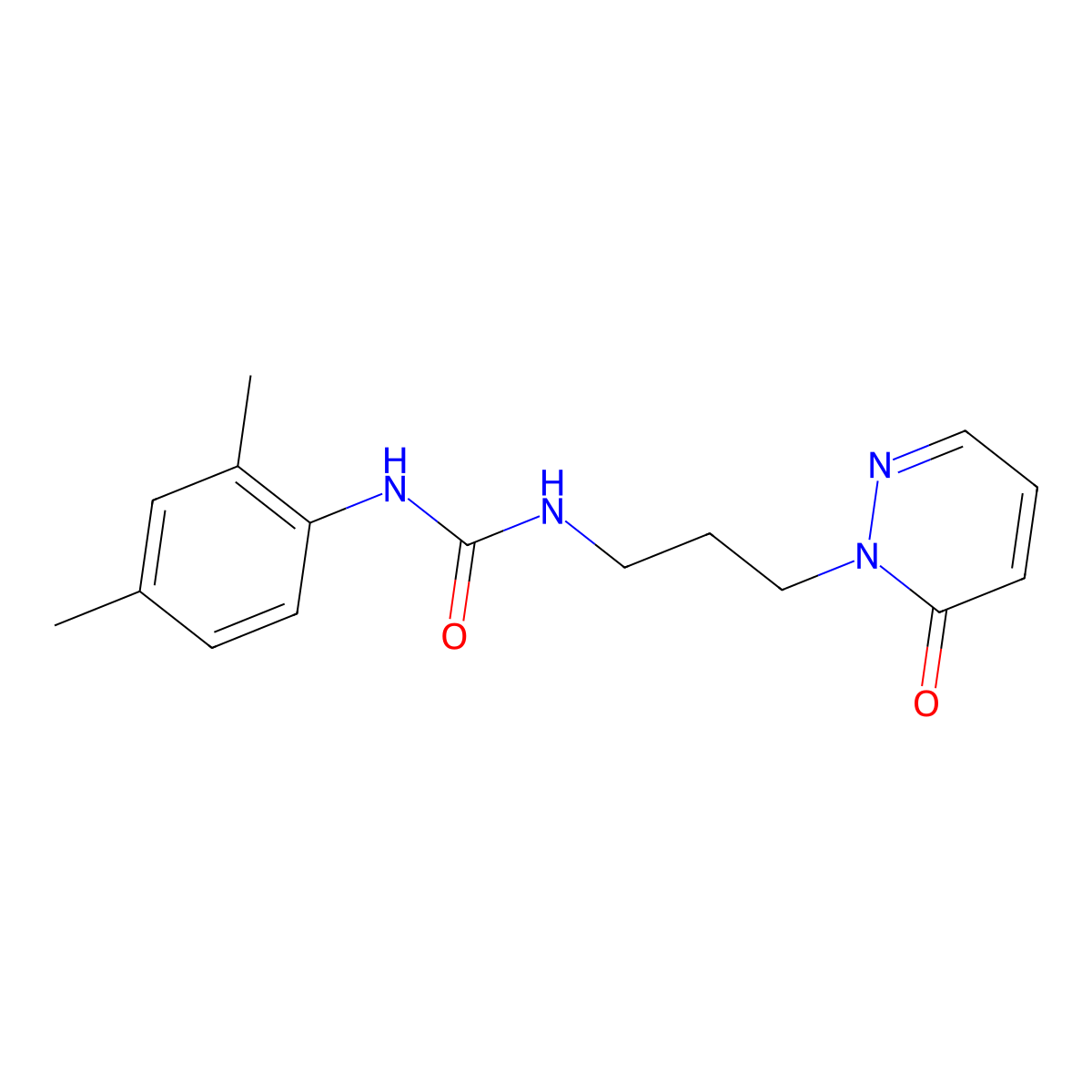 1-(2,4-dimethylphenyl)-3-(3-(6-oxopyridazin-1(6H)-yl)propyl)urea molecular structure, CAS 1172439-13-2