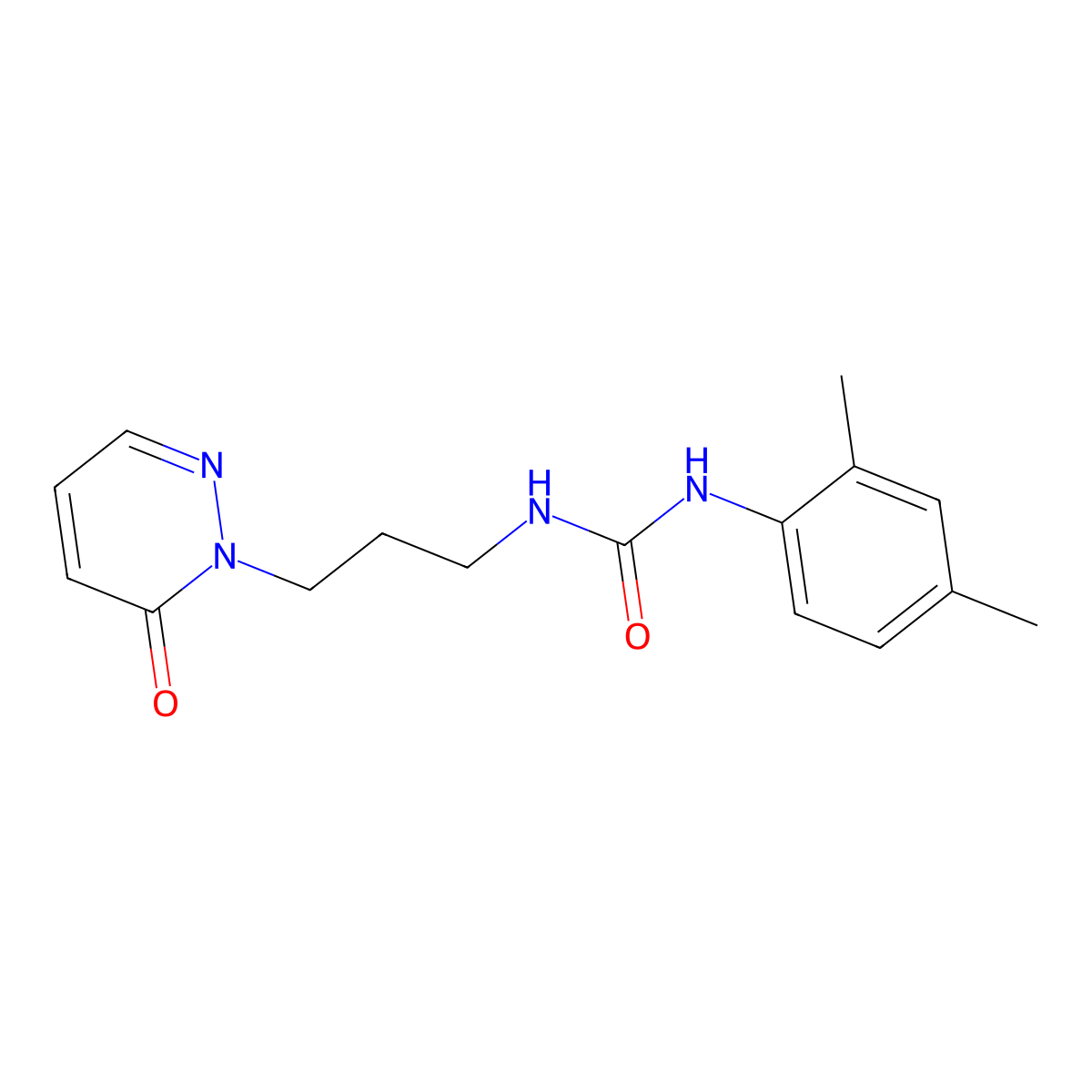 1-(2,4-dimethylphenyl)-3-(3-(6-oxopyridazin-1(6H)-yl)propyl)urea molecular structure, CAS 1172439-13-2