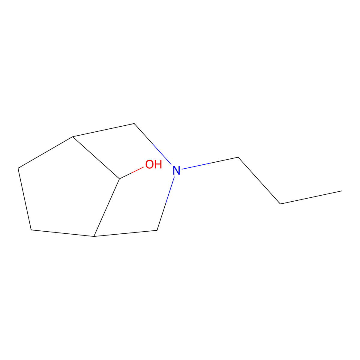 3-Propyl-3-azabicyclo[3.2.1]octan-8-ol molecular structure, CAS 1172453-55-2
