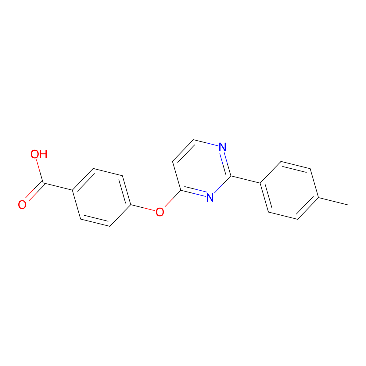 4-{[2-(4-Methylphenyl)pyrimidin-4-yl]oxy}benzoic acid molecular structure, CAS 1172462-12-2