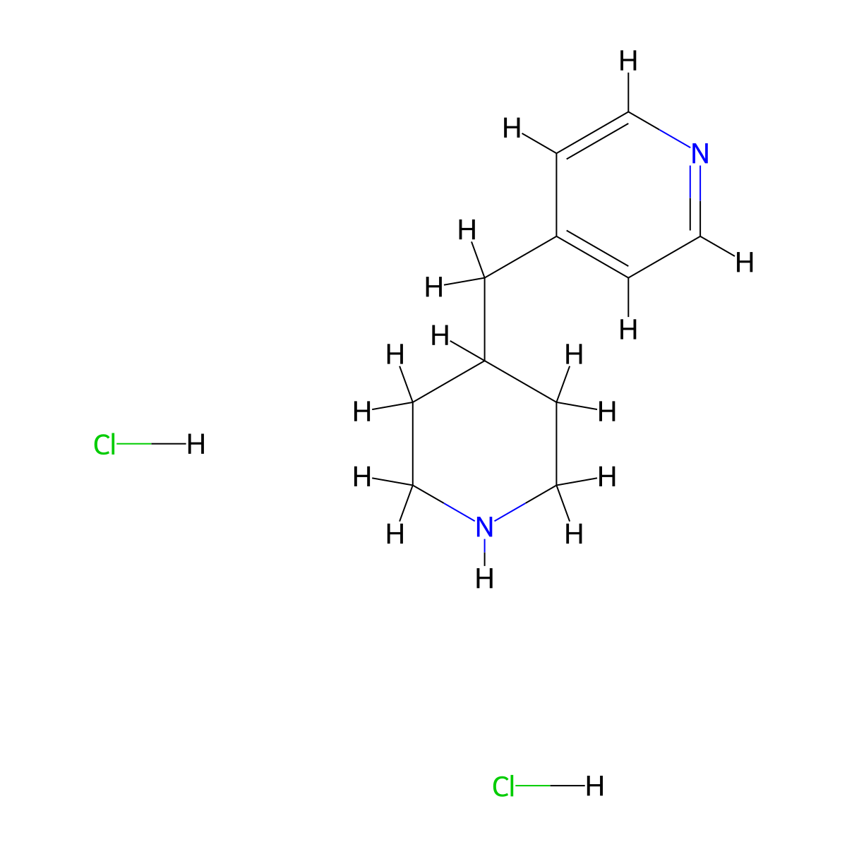 4-Piperidin-4-ylmethylpyridine dihydrochloride molecular structure, CAS 1172465-66-5