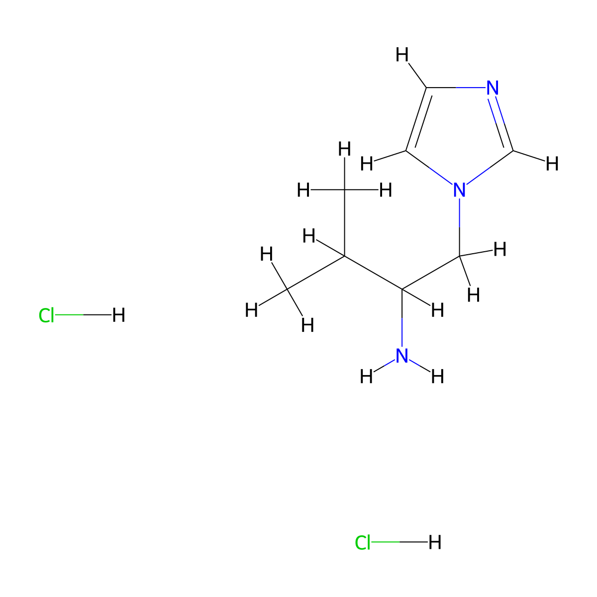 1-(2-Amino-3-methylbut-1-yl)-1H-imidazole dihydrochloride molecular structure, CAS 1172472-37-5