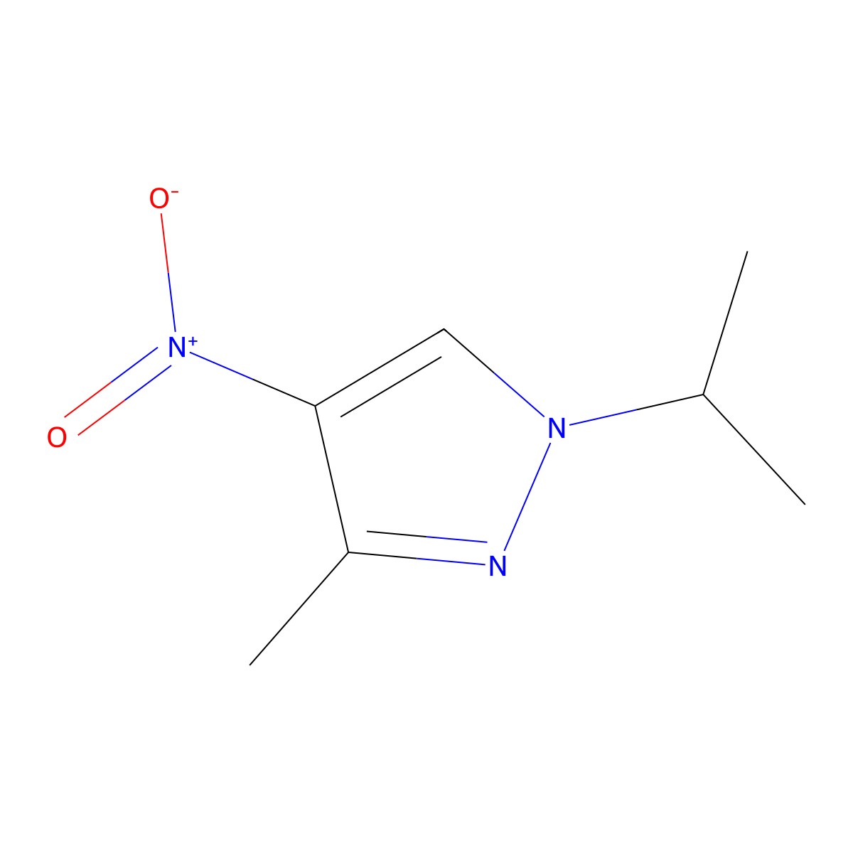 1-isopropyl-3-methyl-4-nitro-1H-pyrazole molecular structure, CAS 1172475-45-4