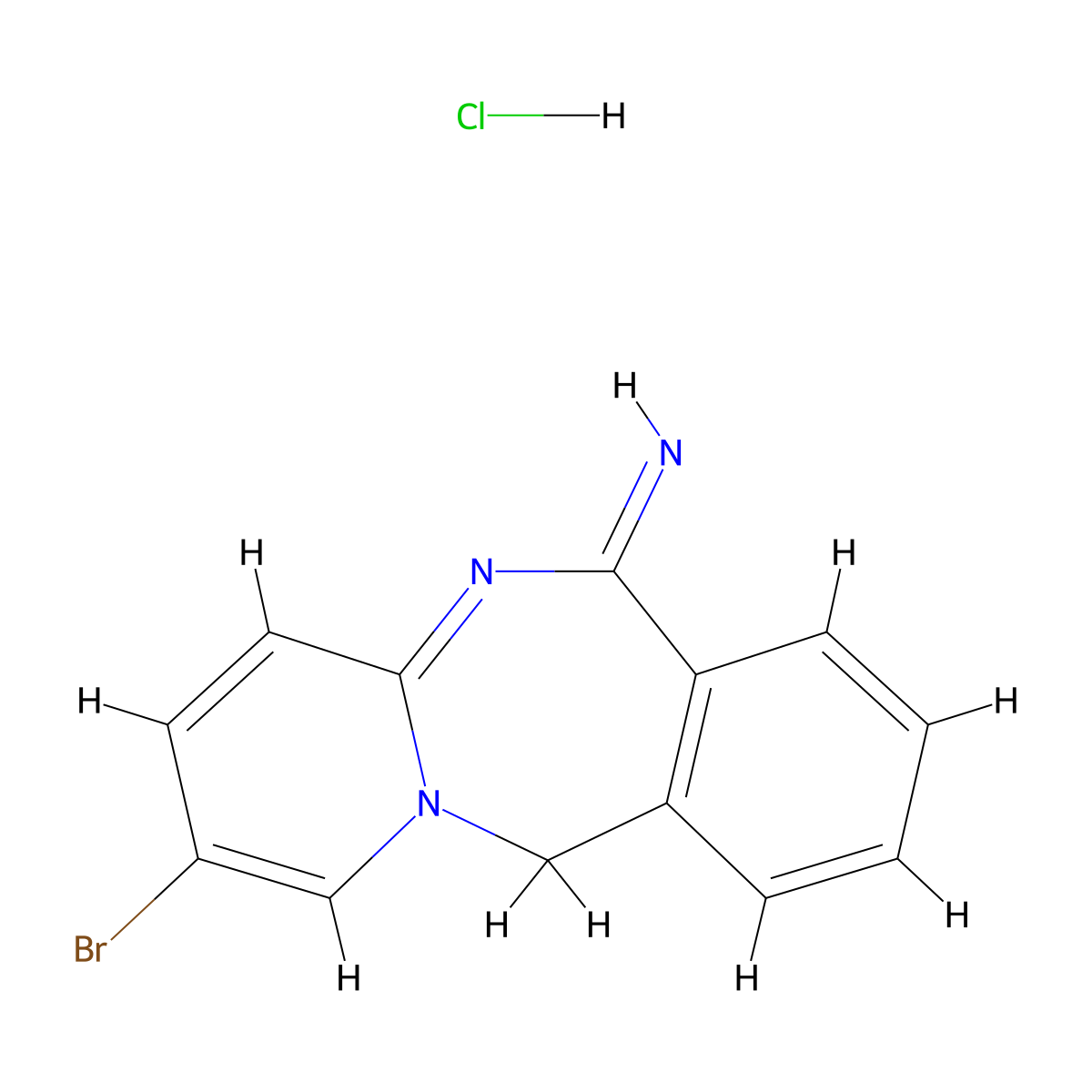 14-Bromo-1,10-diazatricyclo[9.4.0.0,3,8]pentadeca-3,5,7,10,12,14-hexaen-9-imine hydrochloride molecular structure, CAS 1172475-84-1