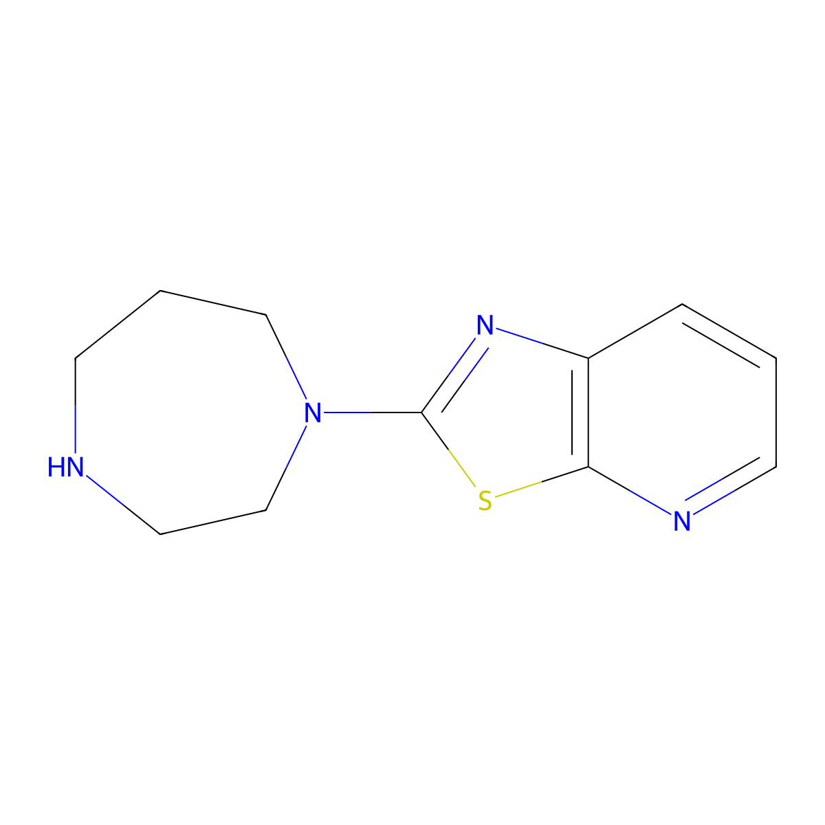 2-(1,4-Diazepan-1-yl)[1,3]thiazolo[5,4-b]pyridine molecular structure, CAS 1172477-71-2