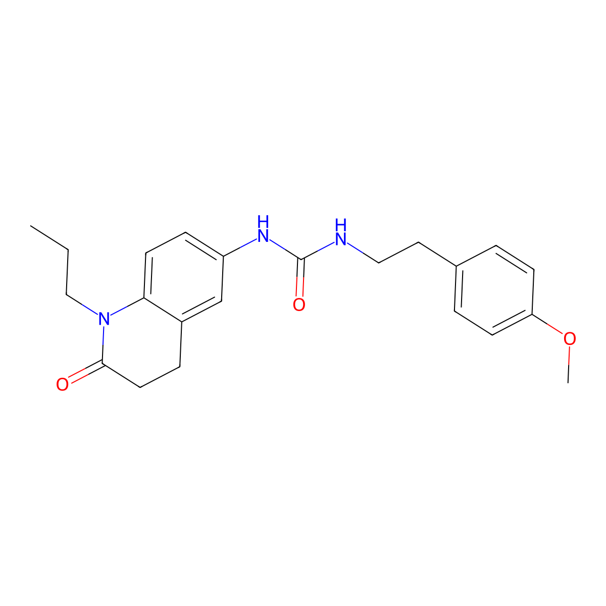 1-(4-Methoxyphenethyl)-3-(2-oxo-1-propyl-1,2,3,4-tetrahydroquinolin-6-yl)urea molecular structure, CAS 1172479-11-6