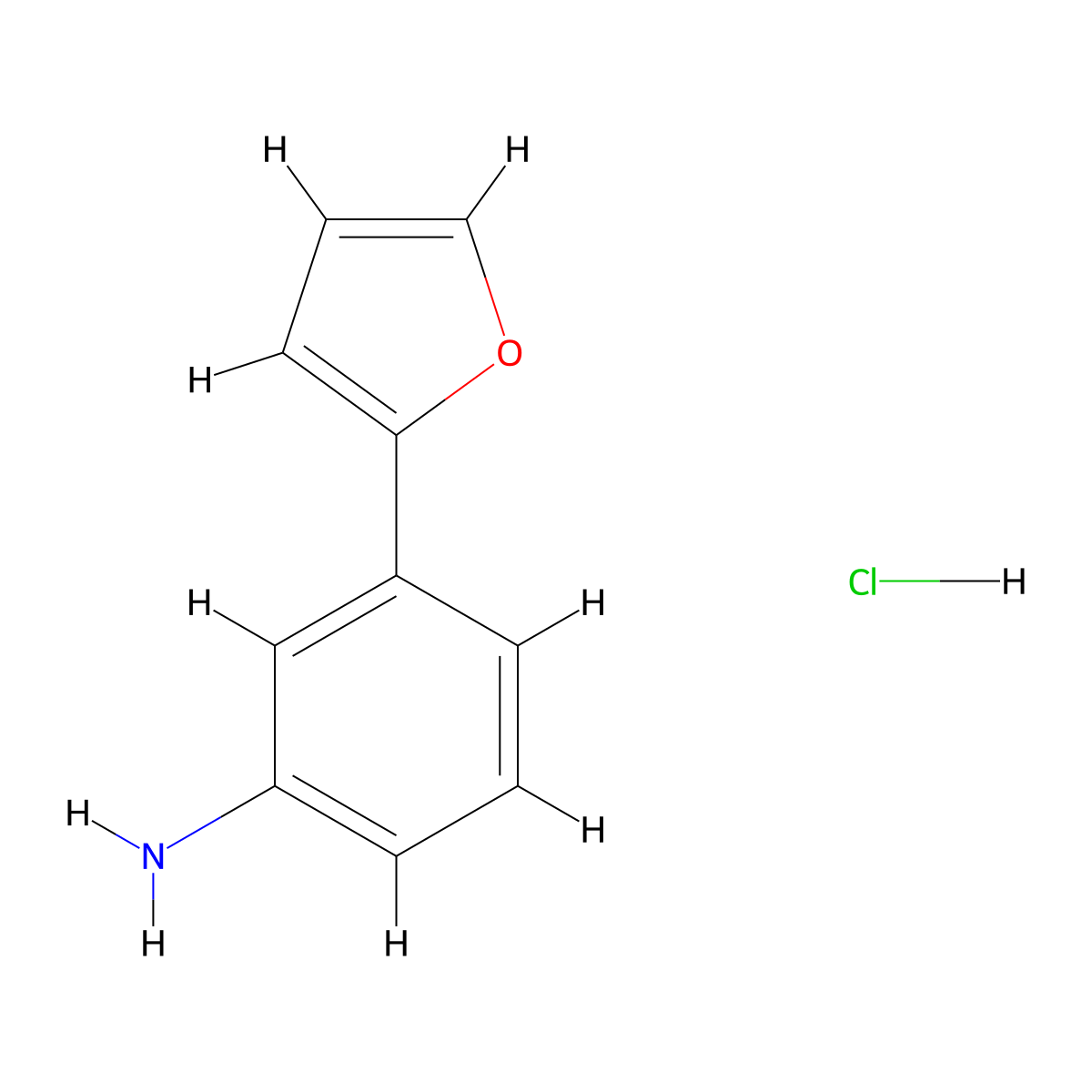 [3-(2-Furyl)phenyl]amine hydrochloride molecular structure, CAS 1172481-22-9