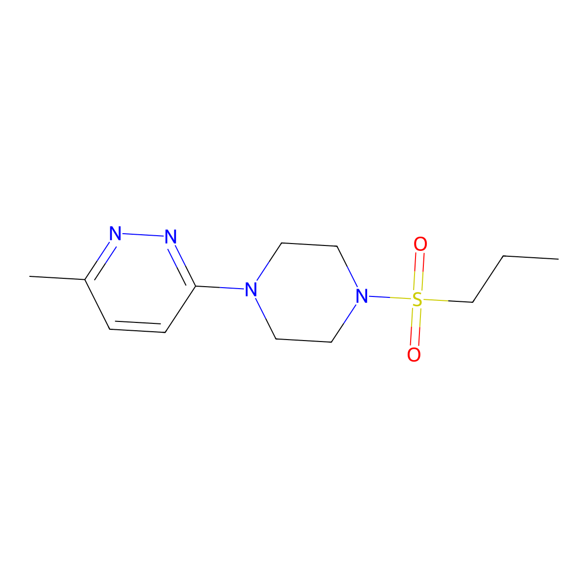 3-Methyl-6-[4-(propylsulfonyl)-1-piperazinyl]pyridazine molecular structure, CAS 1172481-72-9
