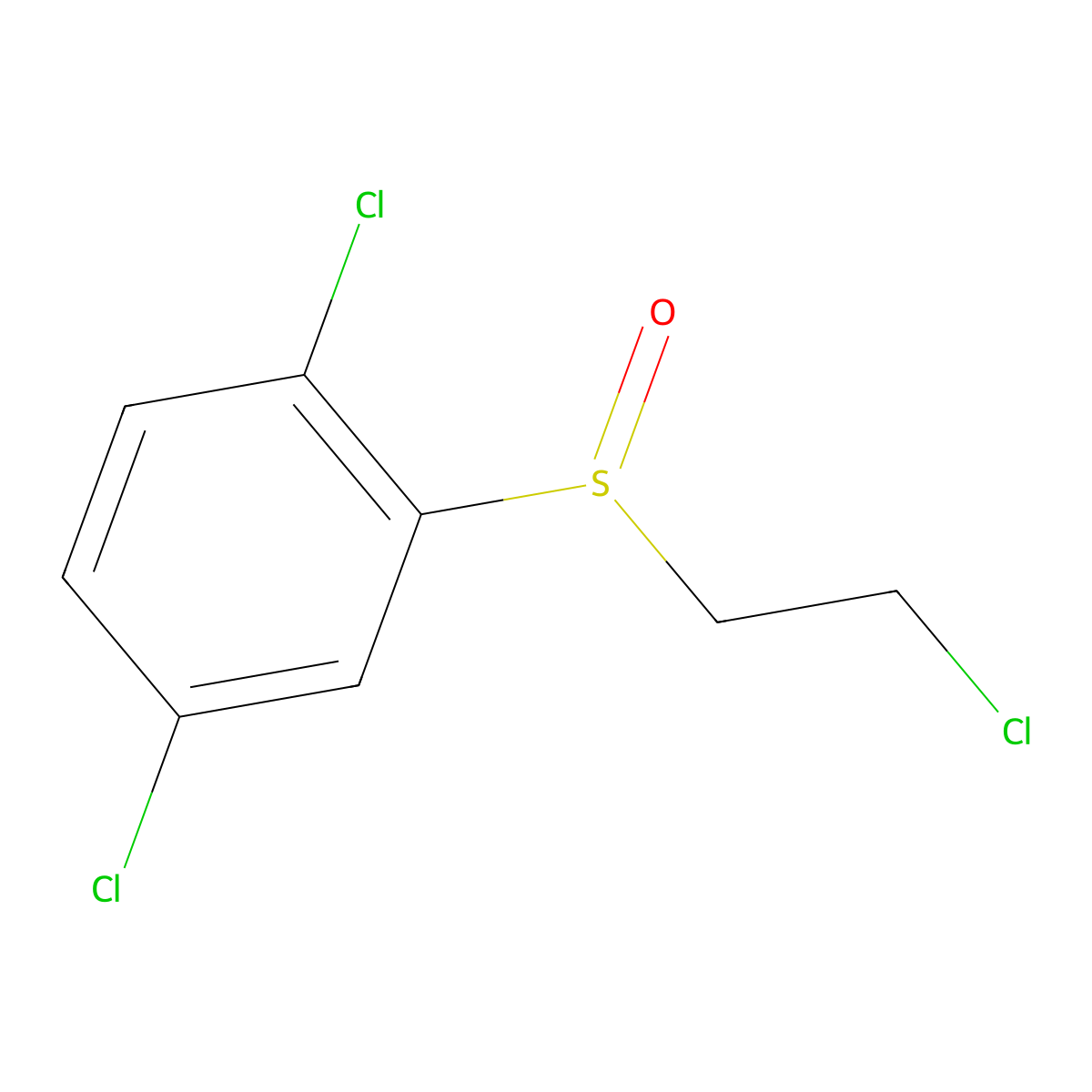 1,4-Dichloro-2-(2-chloroethanesulfinyl)benzene molecular structure, CAS 1172485-75-4