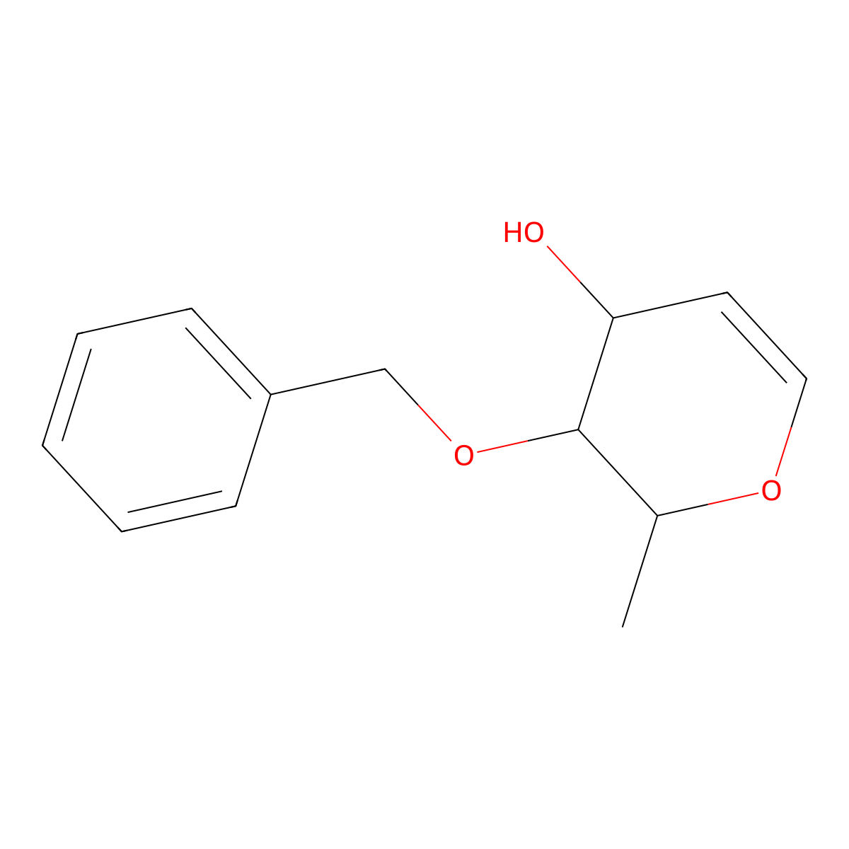 4-O-Benzyl-L-rhamnal molecular structure, CAS 117249-16-8