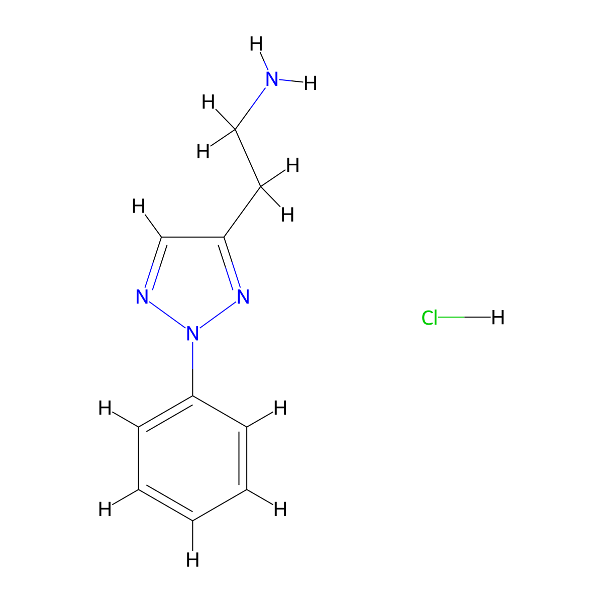 2-(2-phenyl-2H-1,2,3-triazol-4-yl)ethan-1-amine hydrochloride molecular structure, CAS 1172491-02-9