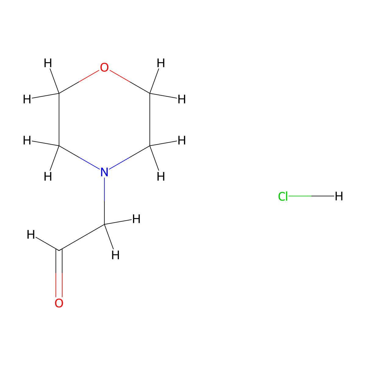 Morpholin-4-Yl-Acetaldehyde Hydrochloride molecular structure, CAS 1172495-88-3