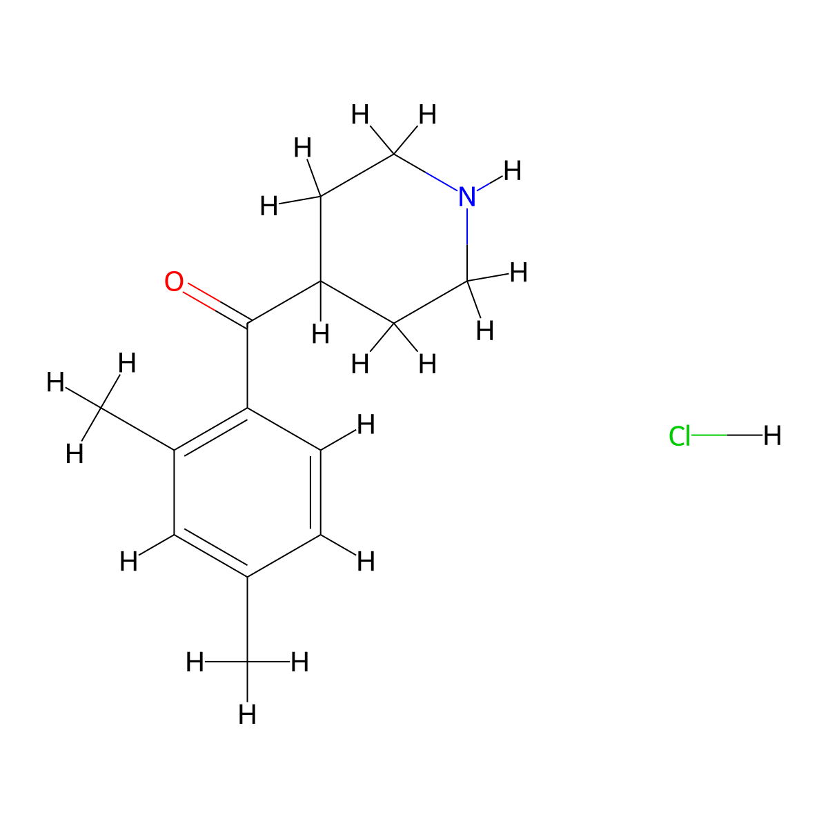 4-(2,4-Dimethylbenzoyl)piperidine hydrochloride molecular structure, CAS 1172511-18-0