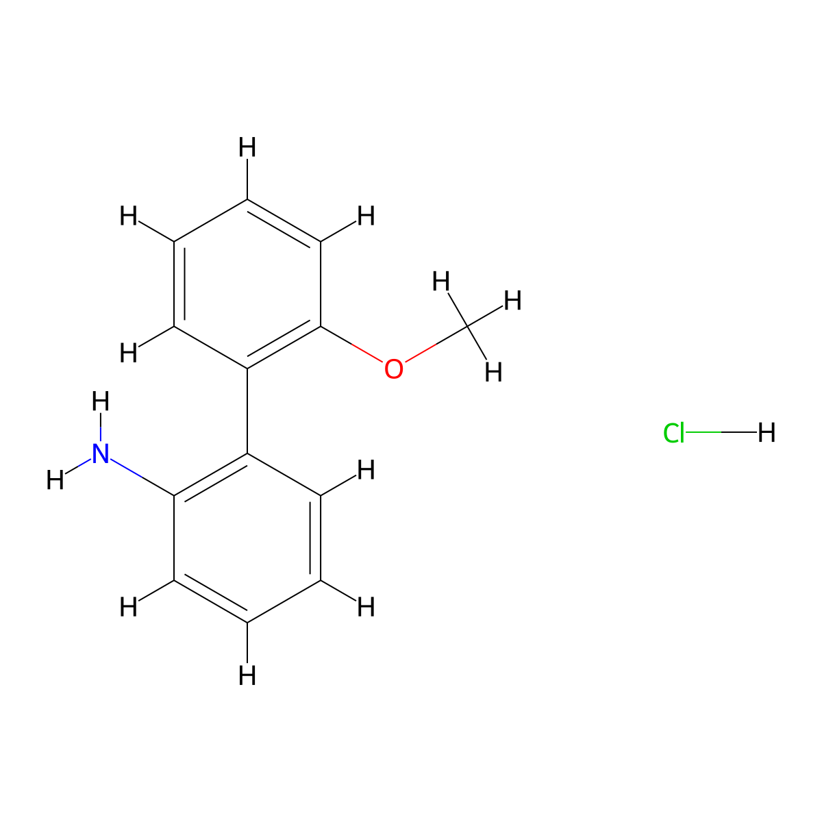 2'-Methoxybiphenyl-2-ylamine hydrochloride molecular structure, CAS 1172517-34-8
