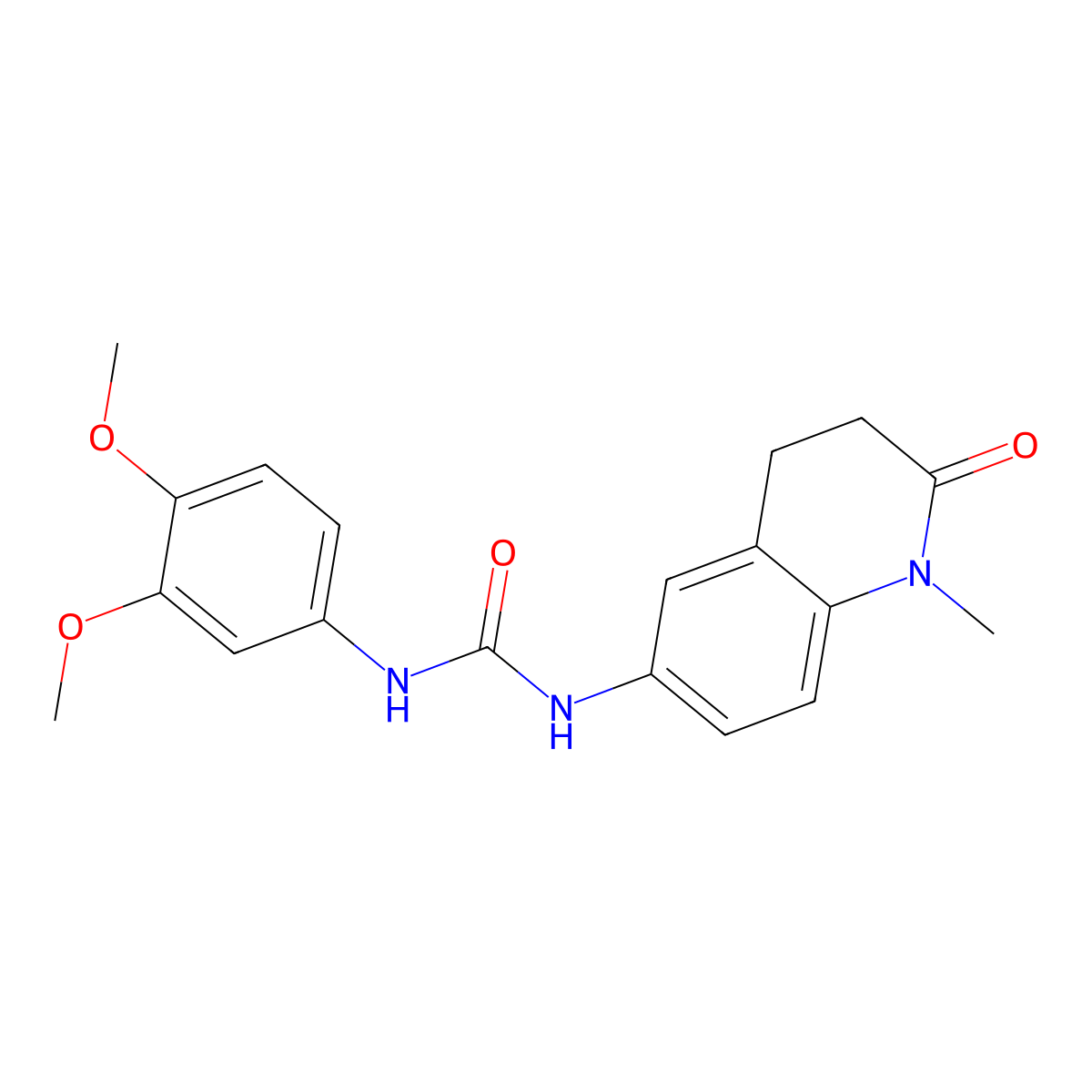 1-(3,4-Dimethoxyphenyl)-3-(1-methyl-2-oxo-1,2,3,4-tetrahydroquinolin-6-yl)urea molecular structure, CAS 1172518-00-1
