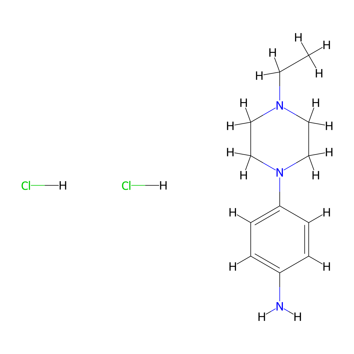 4-(4-Ethylpiperazin-1-yl)aniline dihydrochloride molecular structure, CAS 1172518-57-8