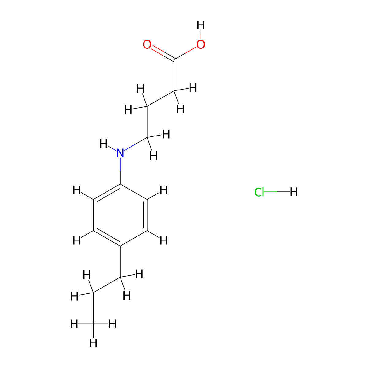 4-[(4-Propylphenyl)amino]butanoic acid hydrochloride molecular structure, CAS 1172524-44-5