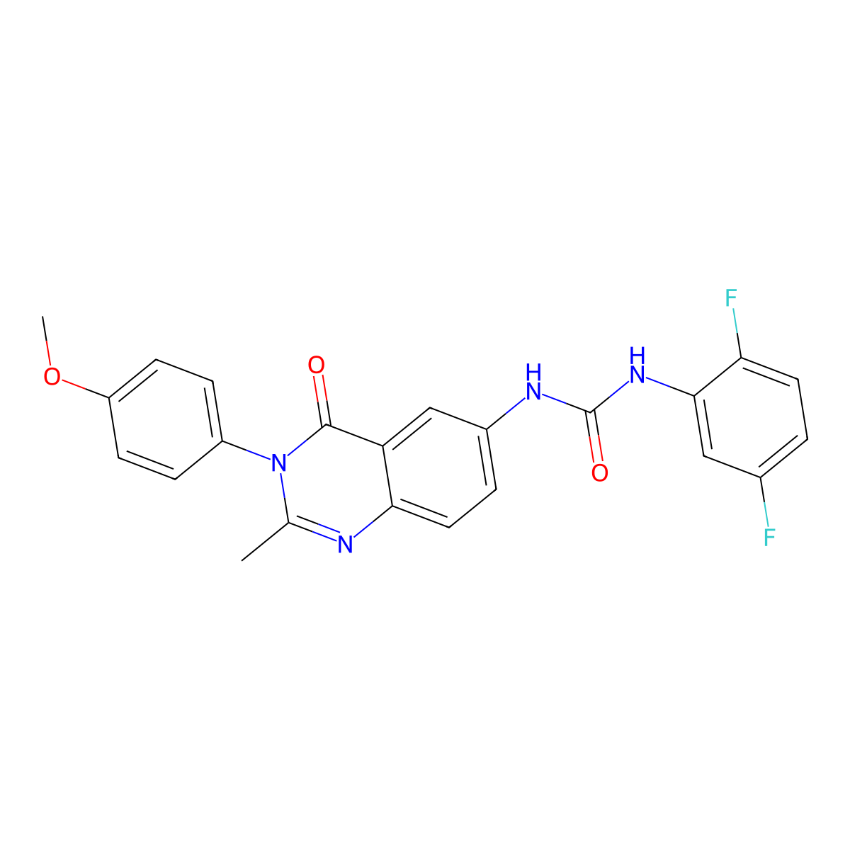 1-(2,5-Difluorophenyl)-3-[3-(4-methoxyphenyl)-2-methyl-4-oxo-3,4-dihydroquinazolin-6-yl]urea molecular structure, CAS 1172530-23-2