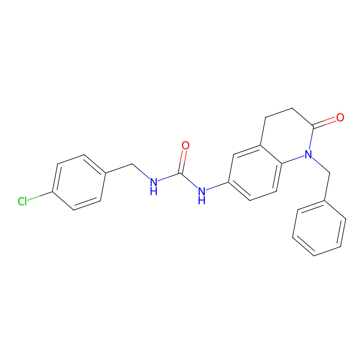 1-(1-Benzyl-2-oxo-1,2,3,4-tetrahydroquinolin-6-yl)-3-(4-chlorobenzyl)urea molecular structure, CAS 1172531-51-9