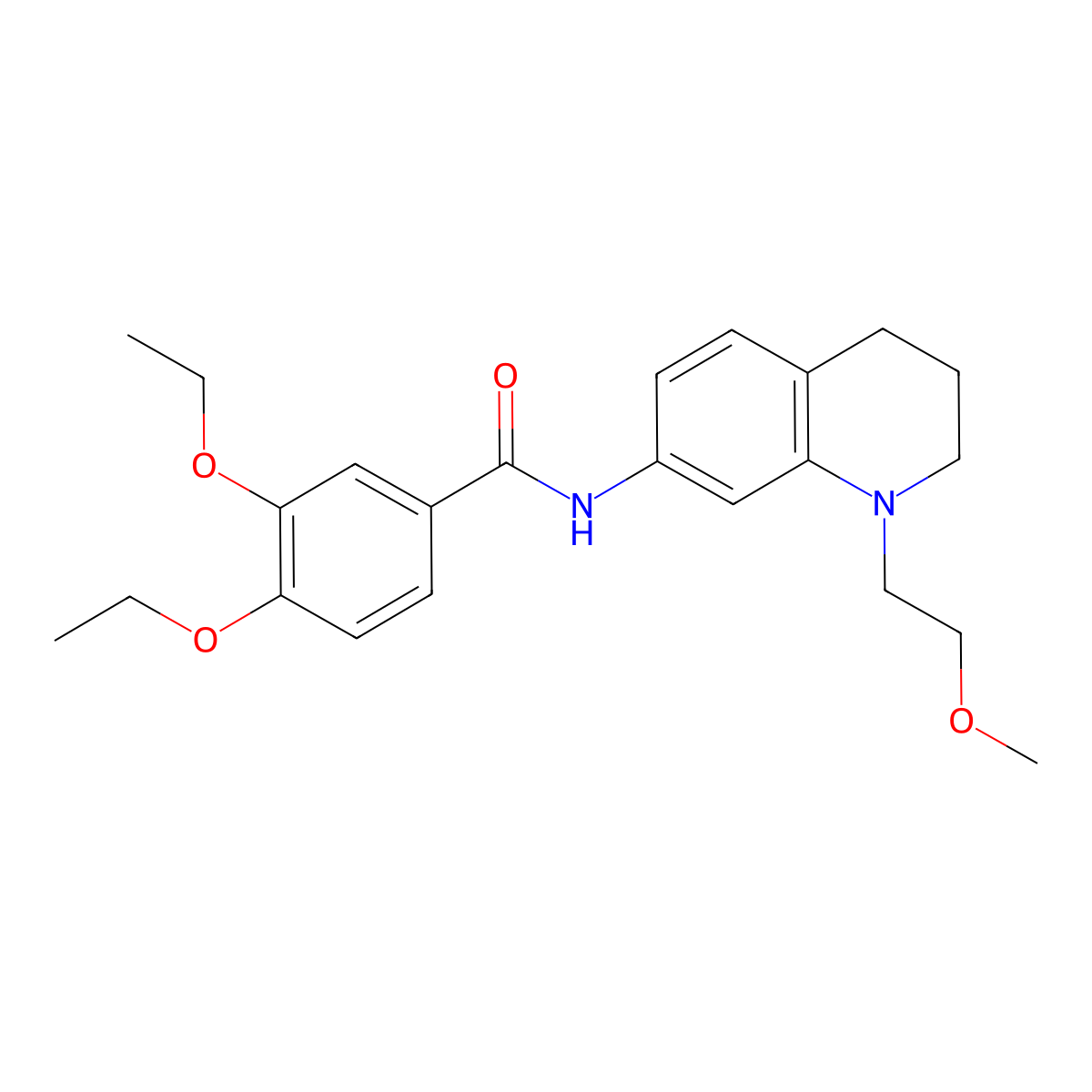 3,4-diethoxy-N-[1-(2-methoxyethyl)-1,2,3,4-tetrahydroquinolin-7-yl]benzamide molecular structure, CAS 1172532-55-6