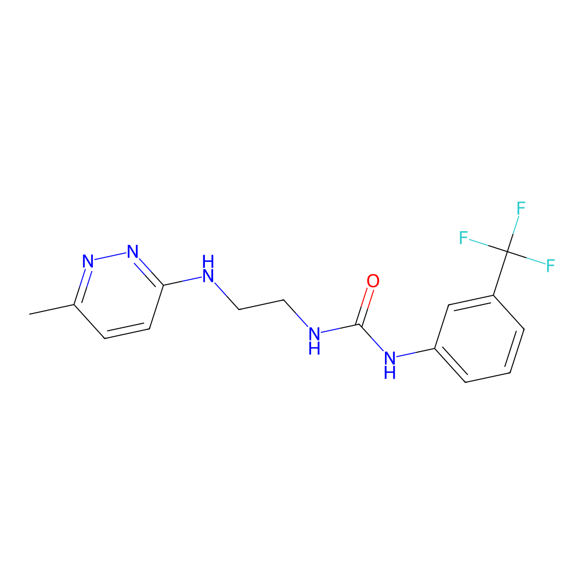 1-(2-((6-Methylpyridazin-3-yl)amino)ethyl)-3-(3-(trifluoromethyl)phenyl)urea molecular structure, CAS 1172534-04-1