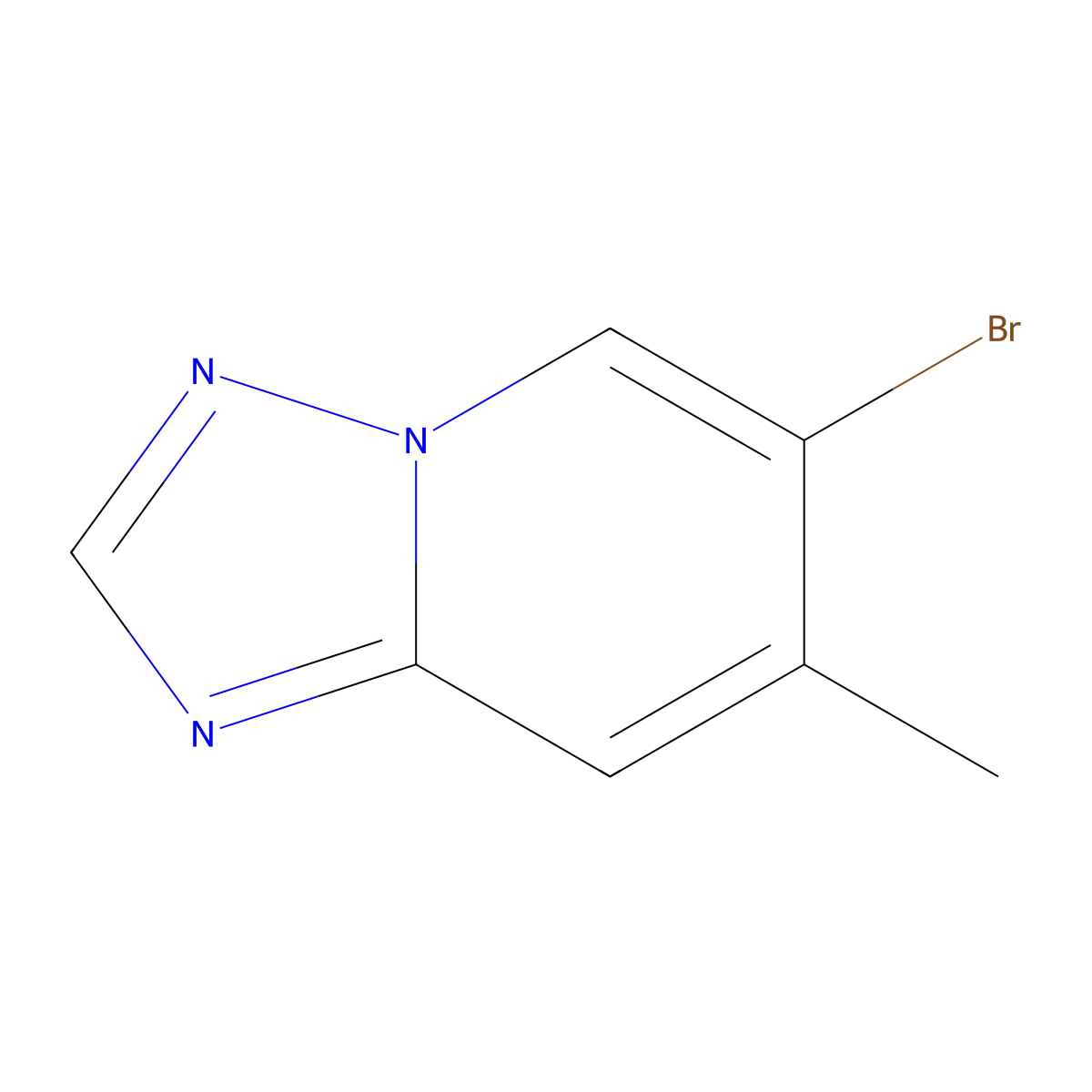 6-Bromo-7-methyl[1,2,4]triazolo[1,5-a]pyridine molecular structure, CAS 1172534-83-6