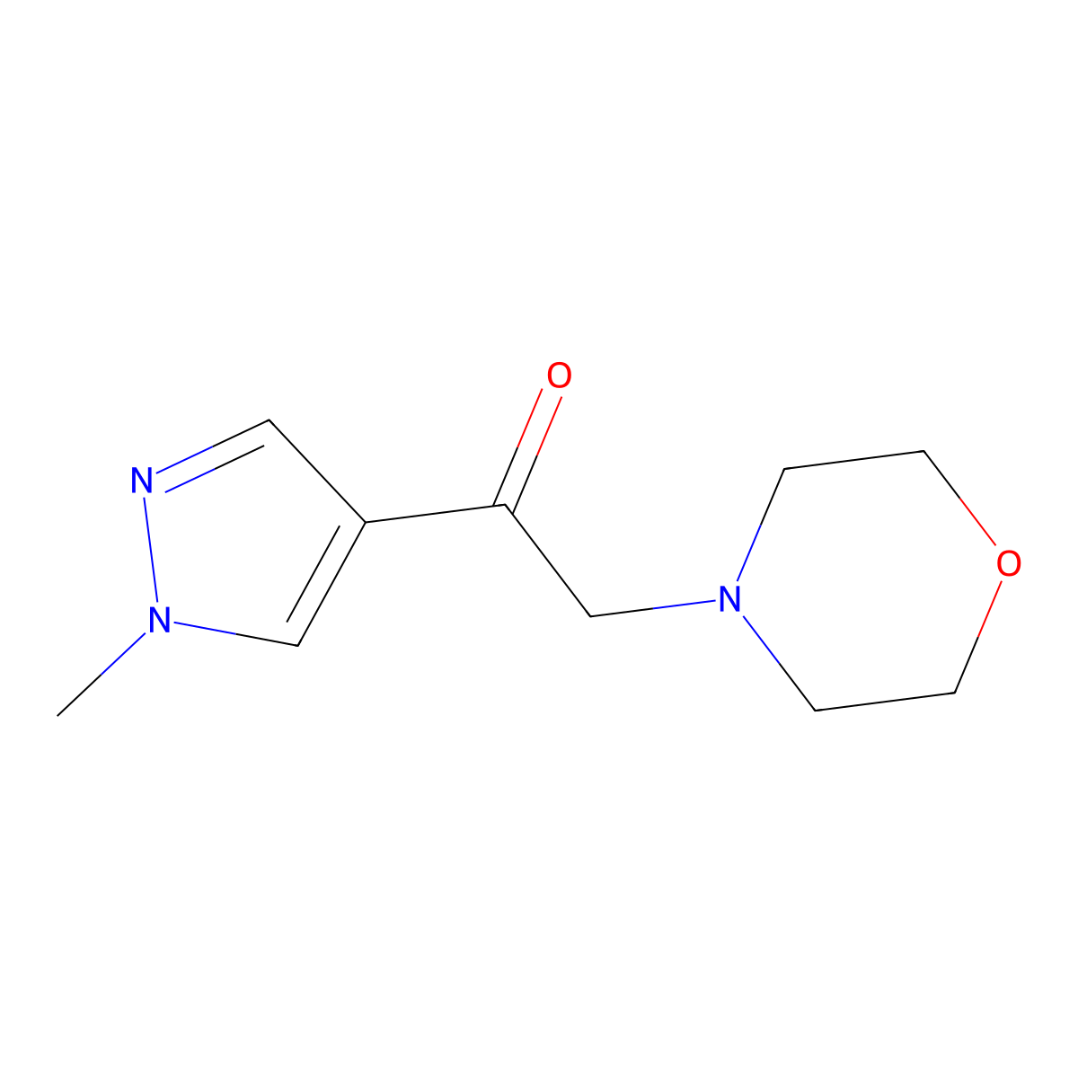 1-(1-Methylpyrazol-4-yl)-2-morpholin-4-ylethan-1-one molecular structure, CAS 1172536-76-3