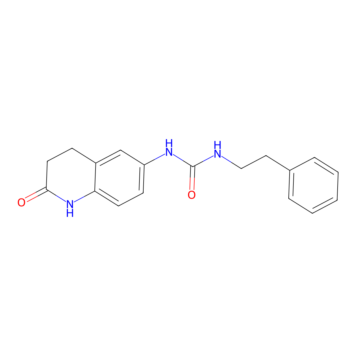 1-(2-Oxo-1,2,3,4-tetrahydroquinolin-6-yl)-3-phenethylurea molecular structure, CAS 1172537-45-9