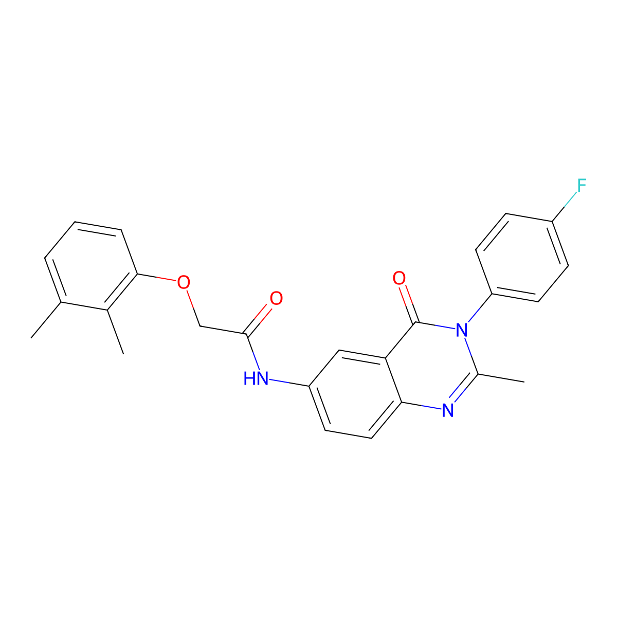 2-(2,3-dimethylphenoxy)-N-[3-(4-fluorophenyl)-2-methyl-4-oxo-3,4-dihydroquinazolin-6-yl]acetamide molecular structure, CAS 1172550-16-1