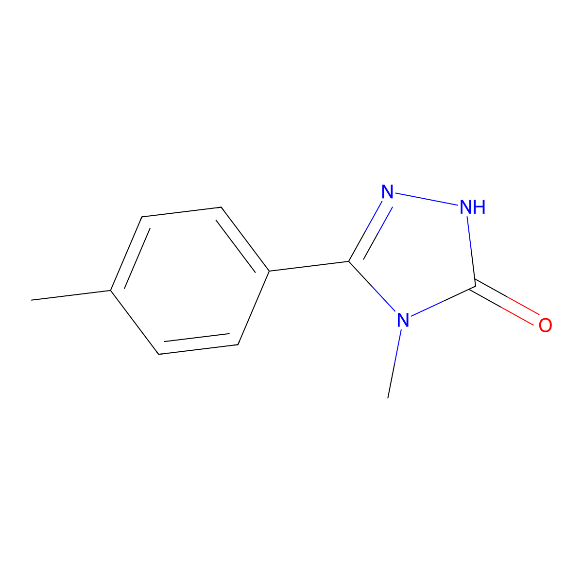 3H-1,2,4-Triazol-3-one, 2,4-dihydro-4-methyl-5-(4-methylphenyl)- molecular structure, CAS 117258-23-8