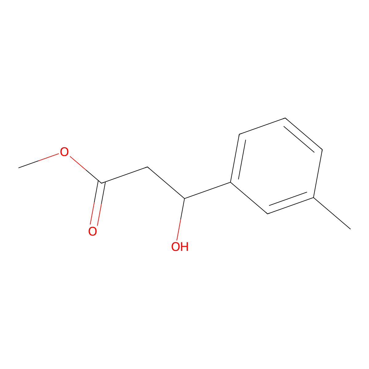 Methyl beta-hydroxy-3-methylbenZenepropanoate molecular structure, CAS 1172591-46-6