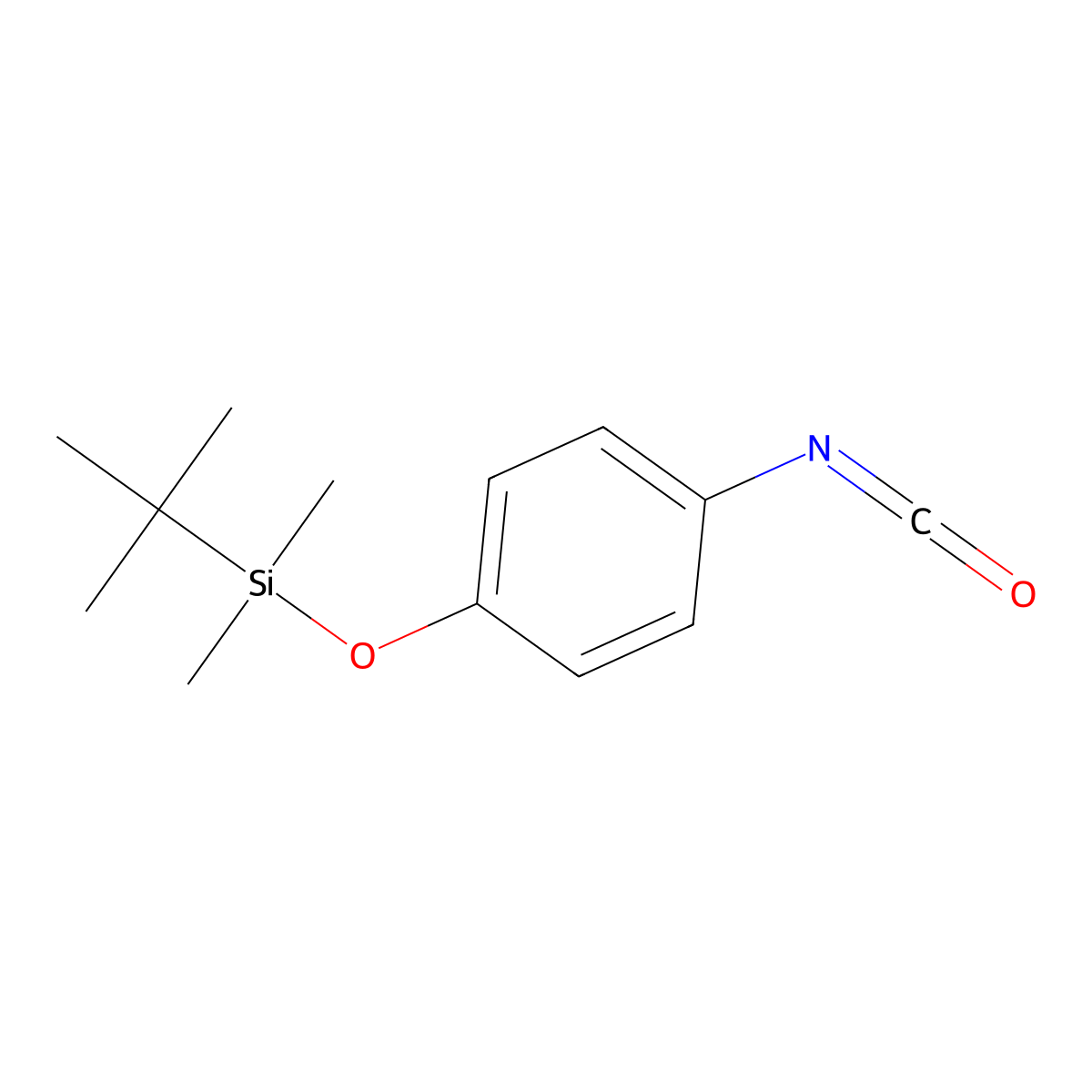tert-Butyl(4-isocyanatophenoxy)dimethylsilane molecular structure, CAS 1172599-22-2