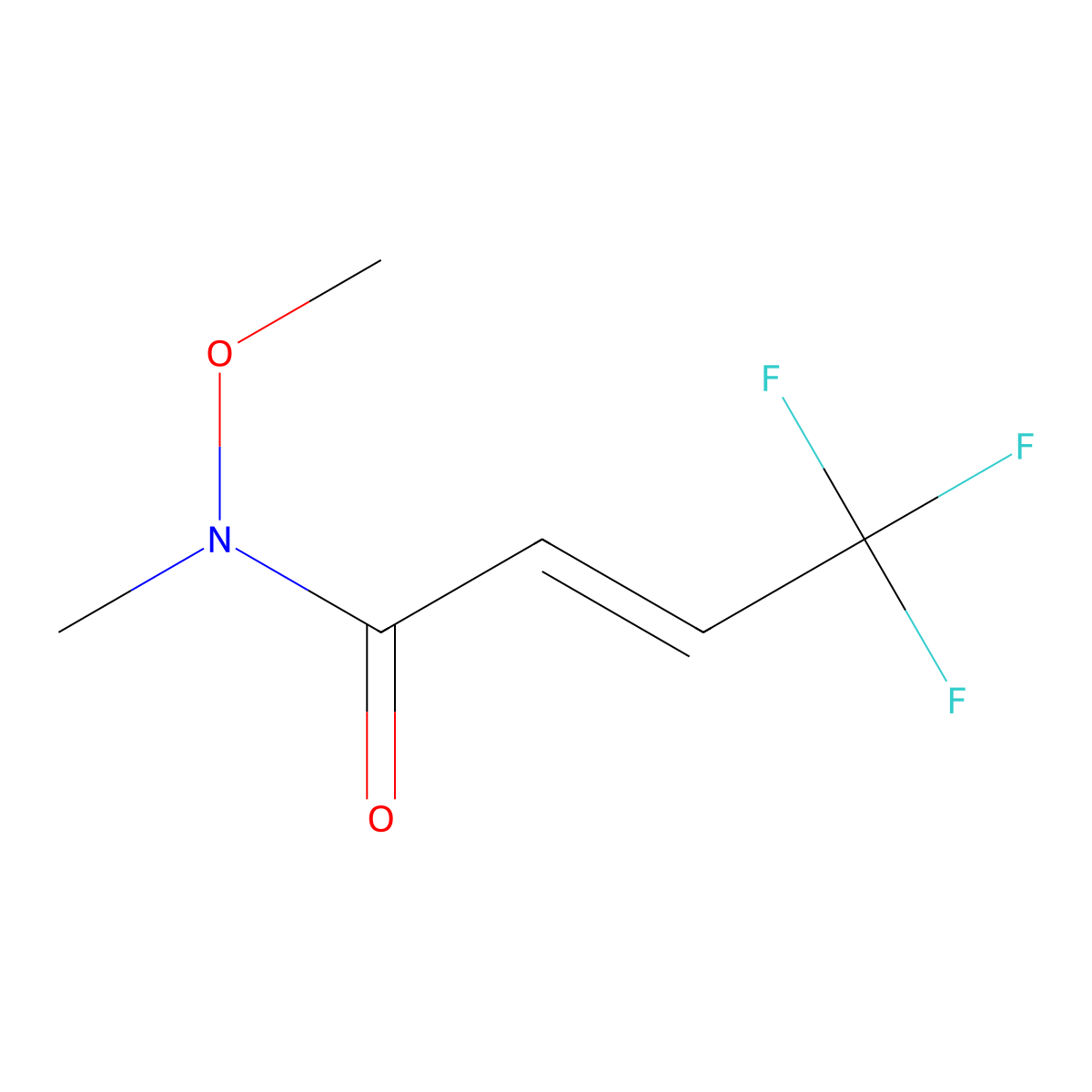 (2E)-4,4,4-trifluoro-N-methoxy-N-methylbut-2-enamide molecular structure, CAS 1172603-97-2