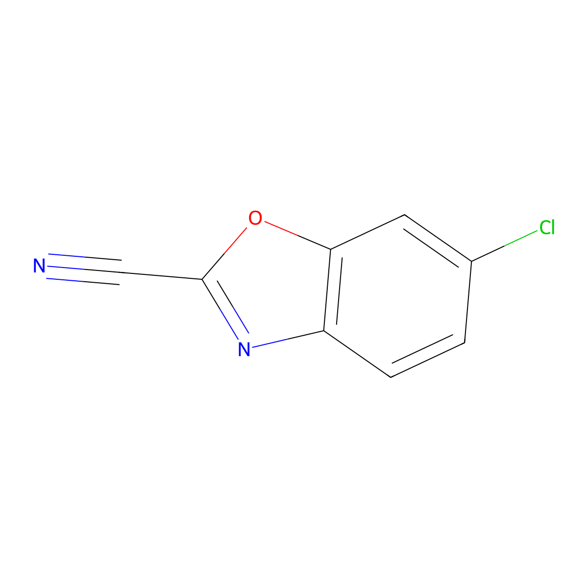 6-Chloro-1,3-benzoxazole-2-carbonitrile molecular structure, CAS 1172606-59-5