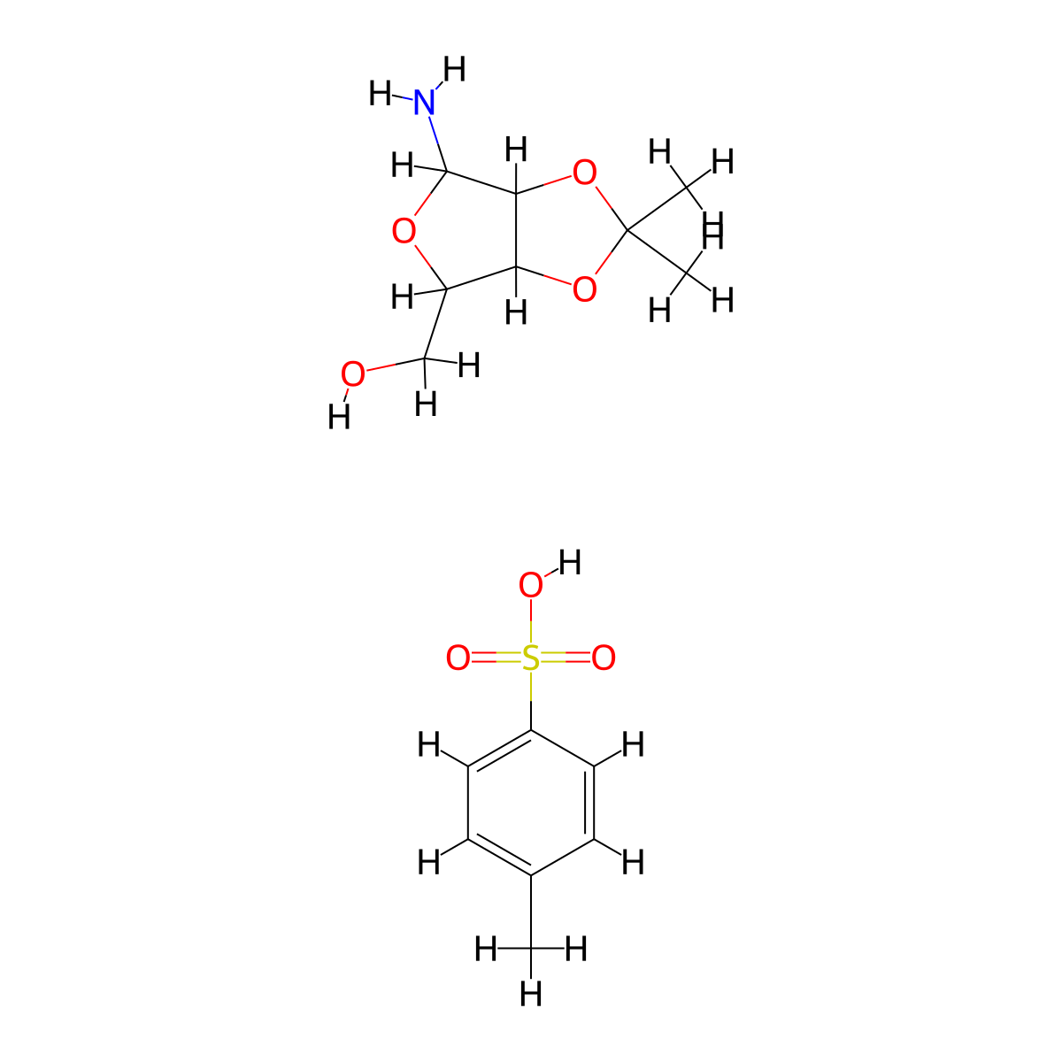 2,3-O-(1-Methylethylidene)pentofuranosylamine 4-Methylbenzenesulfonate molecular structure, CAS 1172608-04-6