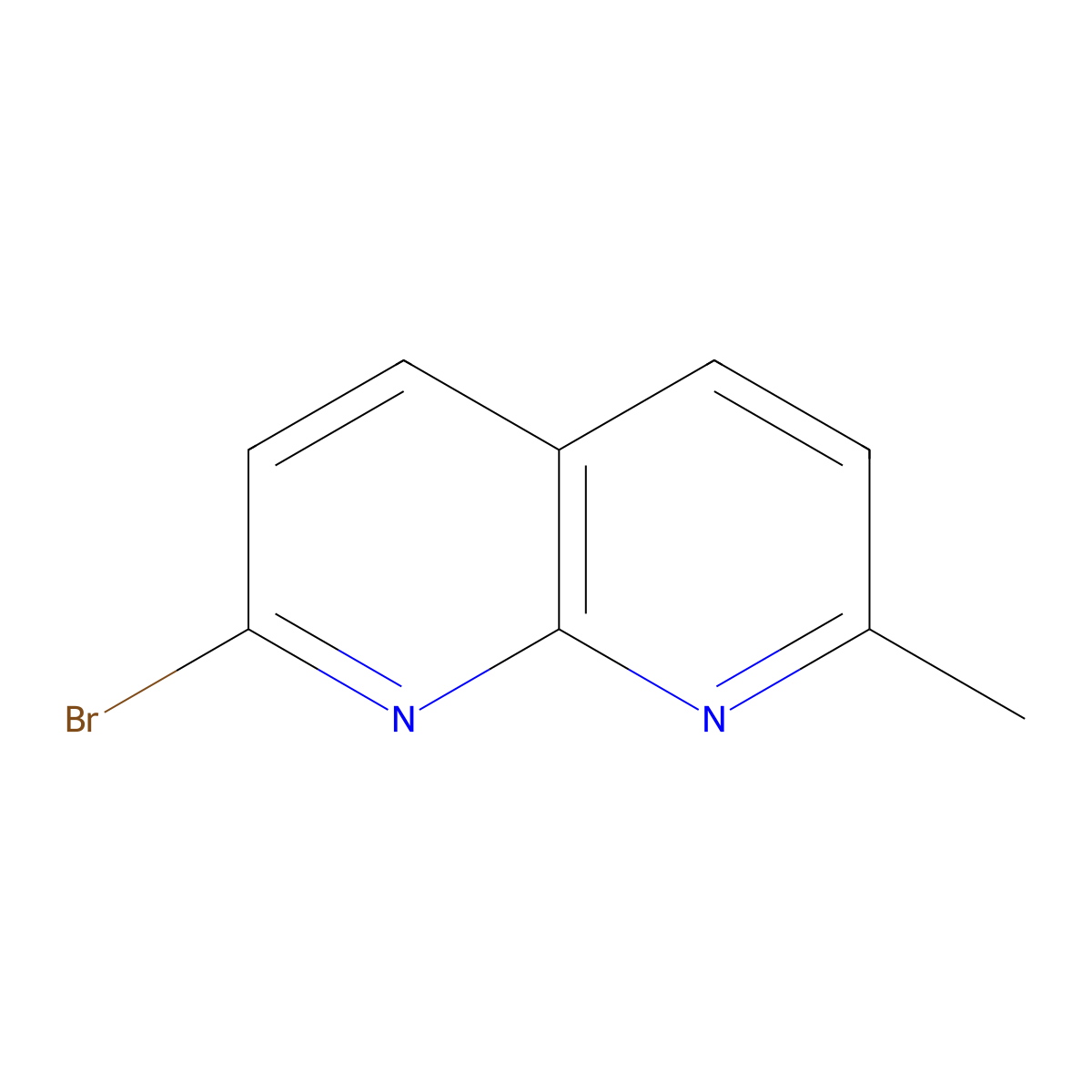 2-Bromo-7-methyl-1,8-naphthyridine molecular structure, CAS 1172616-32-8