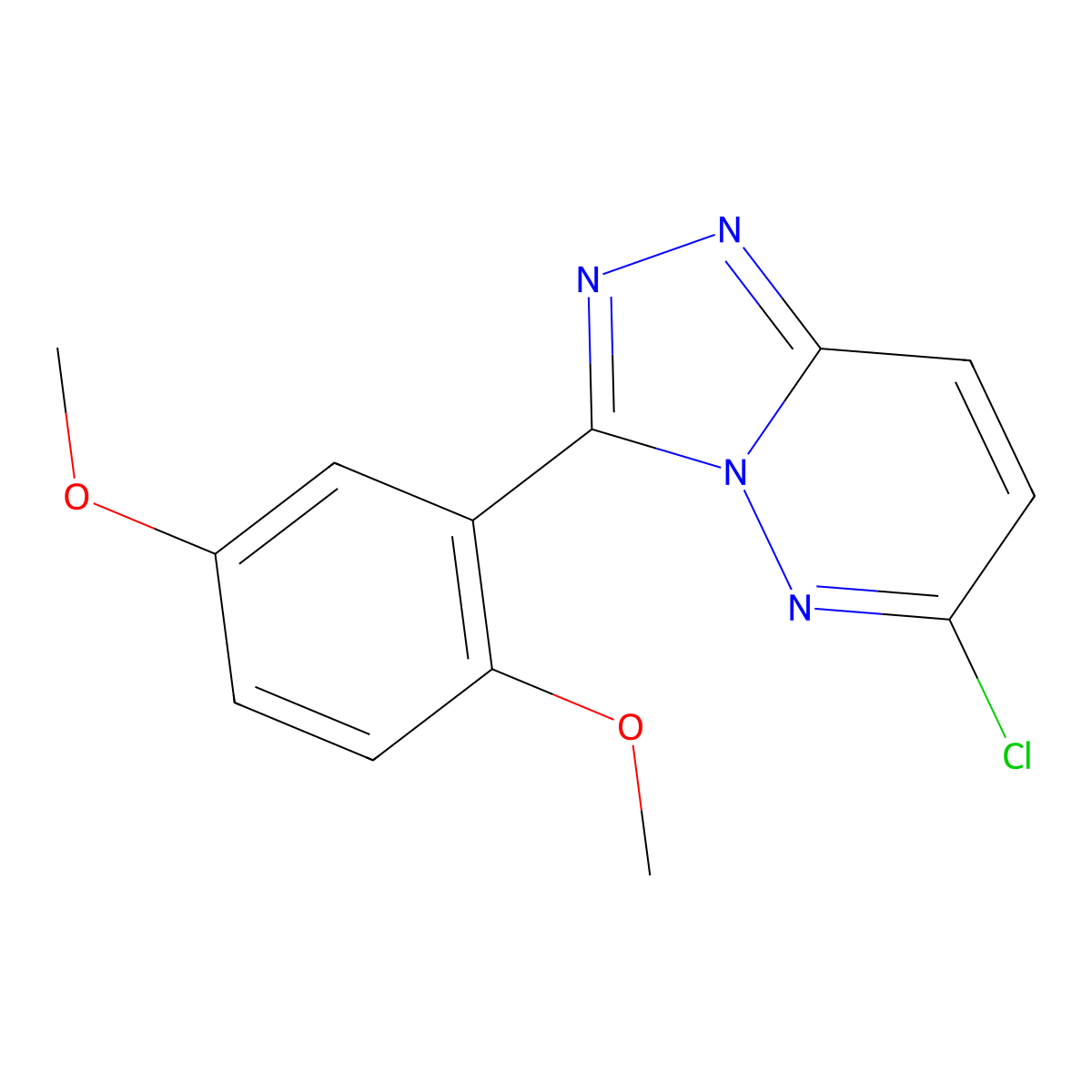 6-Chloro-3-(2,5-dimethoxyphenyl)[1,2,4]triazolo[4,3-b]pyridazine molecular structure, CAS 1172617-42-3