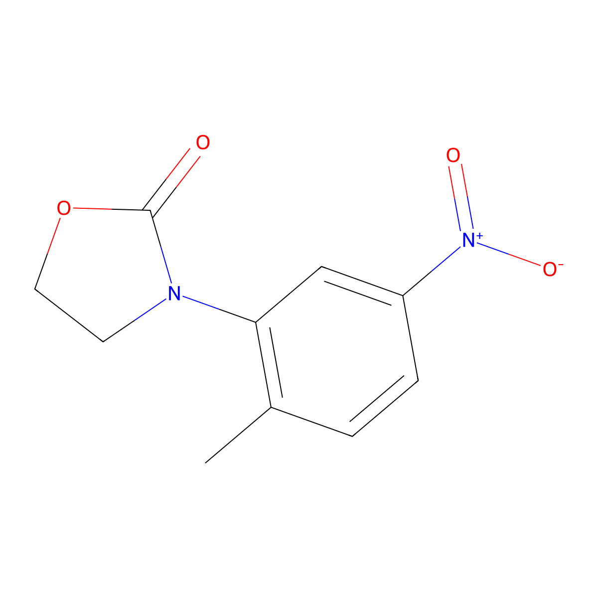 3-(2-Methyl-5-nitrophenyl)-1,3-oxazolidin-2-one molecular structure, CAS 1172621-13-4