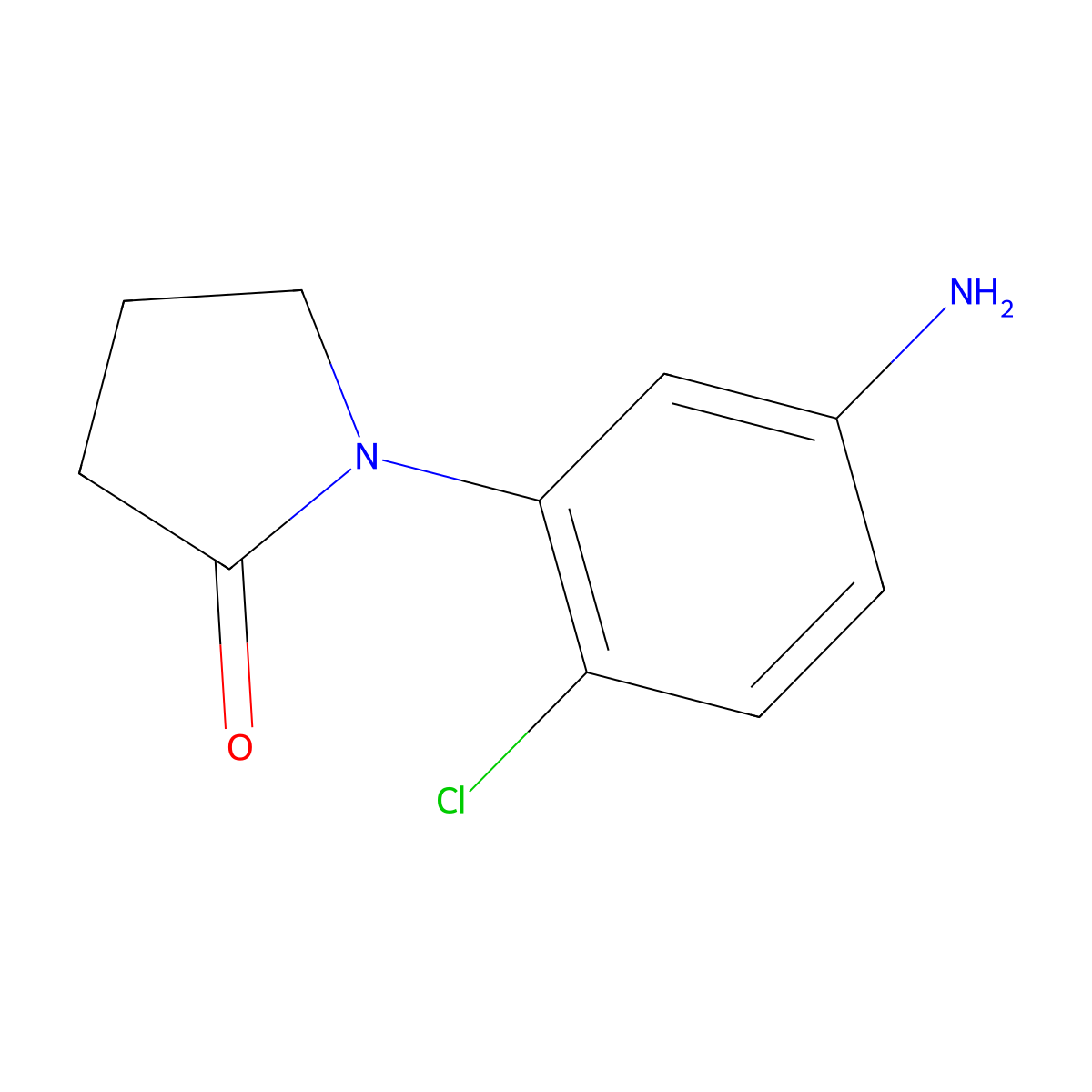 1-(5-Amino-2-chlorophenyl)pyrrolidin-2-one molecular structure, CAS 1172621-29-2