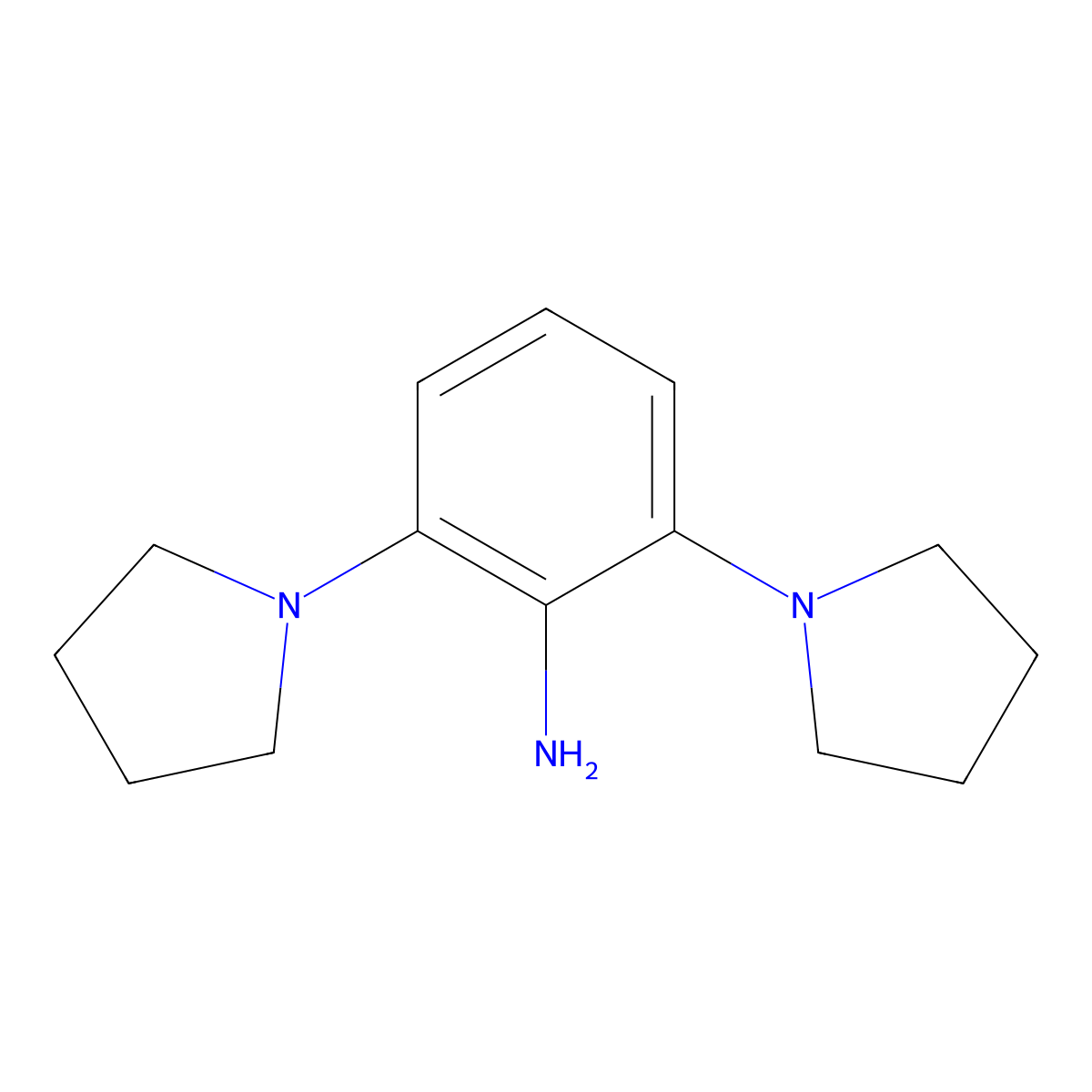 2,6-Bis(pyrrolidin-1-yl)aniline molecular structure, CAS 1172626-83-3