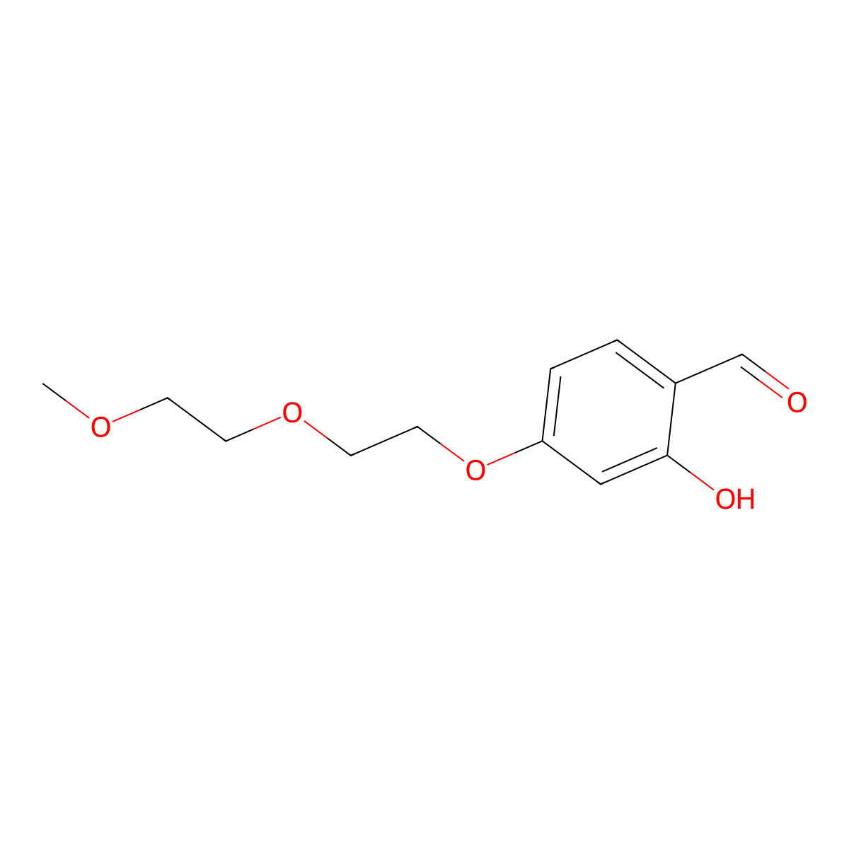 2-Hydroxy-4-(2-(2-methoxyethoxy)ethoxy)benzaldehyde molecular structure, CAS 1172635-12-9