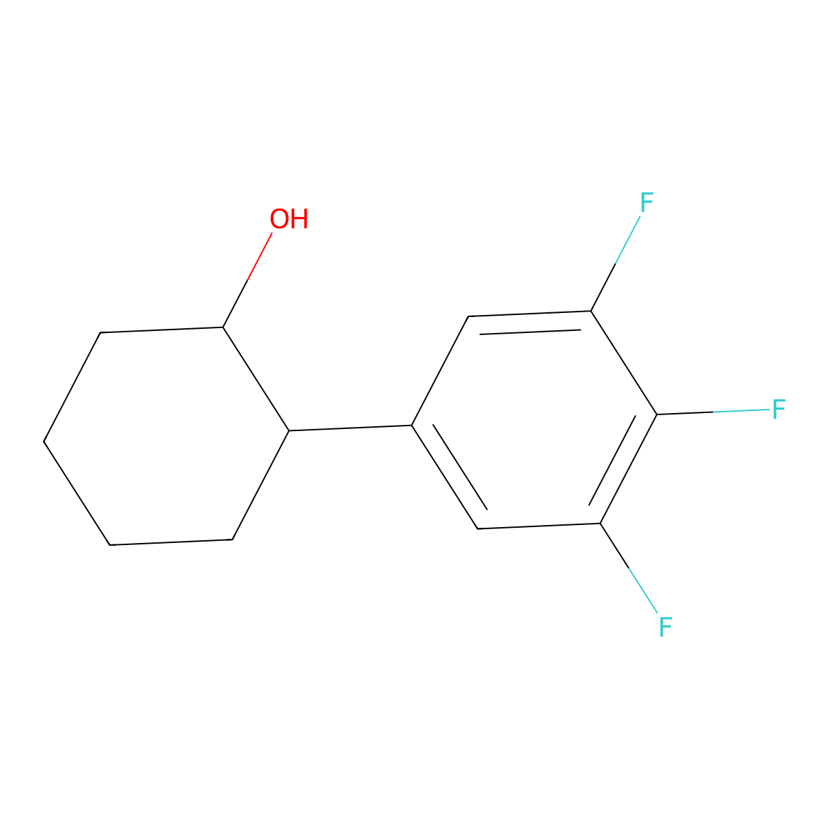 2-(3,4,5-Trifluoro-phenyl)-cyclohexanol molecular structure, CAS 1172639-13-2