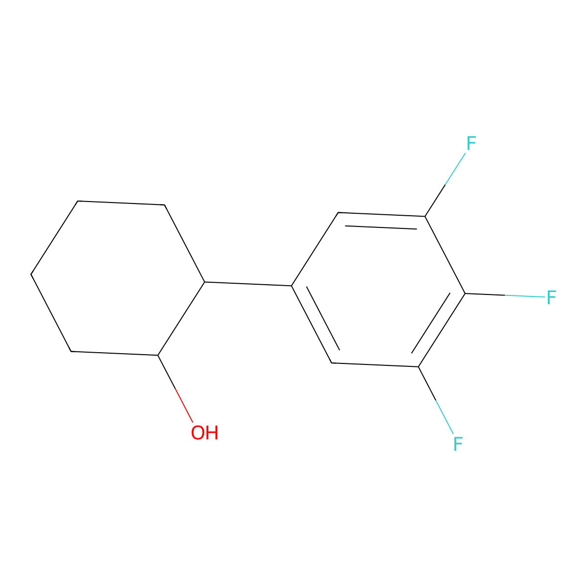 2-(3,4,5-Trifluoro-phenyl)-cyclohexanol molecular structure, CAS 1172639-13-2