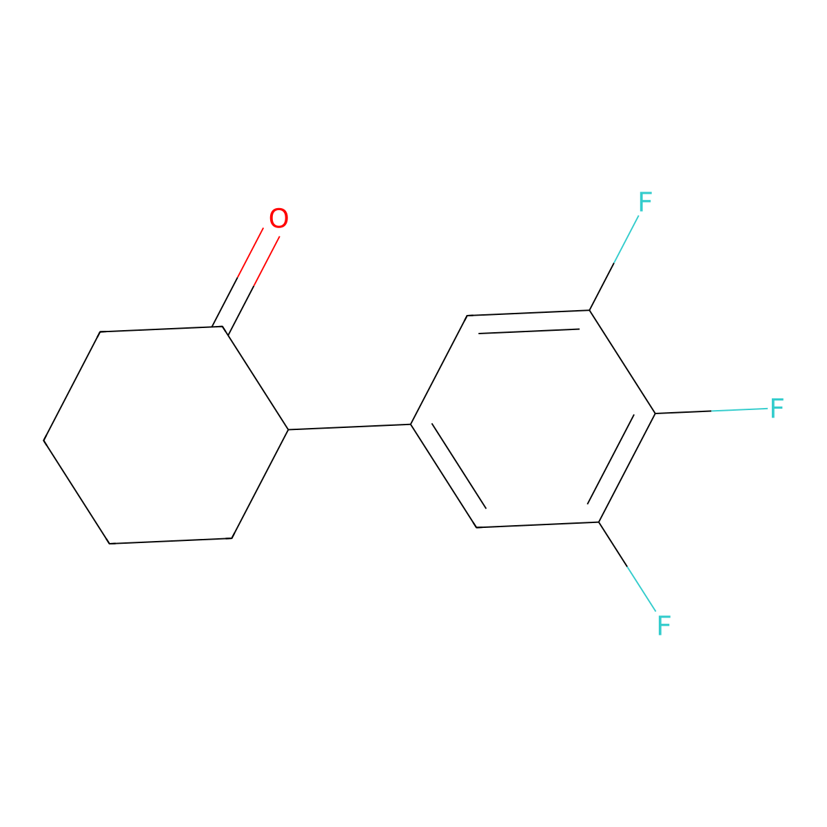 2-(3,4,5-Trifluorophenyl)cyclohexan-1-one molecular structure, CAS 1172639-14-3