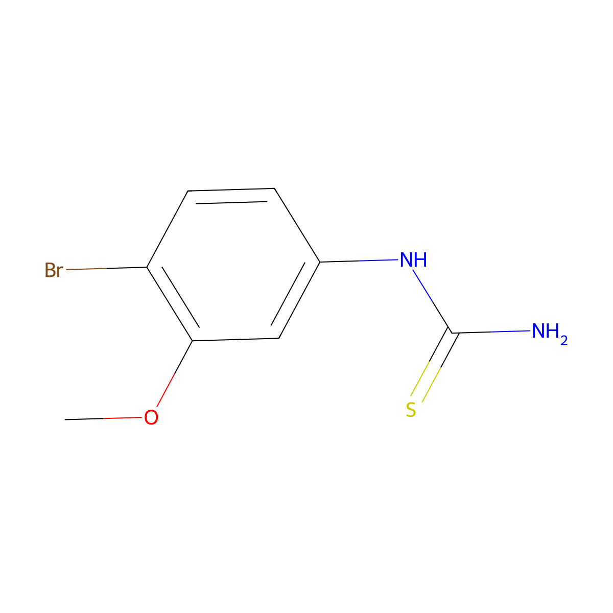 1-(4-Bromo-3-methoxyphenyl)thiourea molecular structure, CAS 1172639-62-1