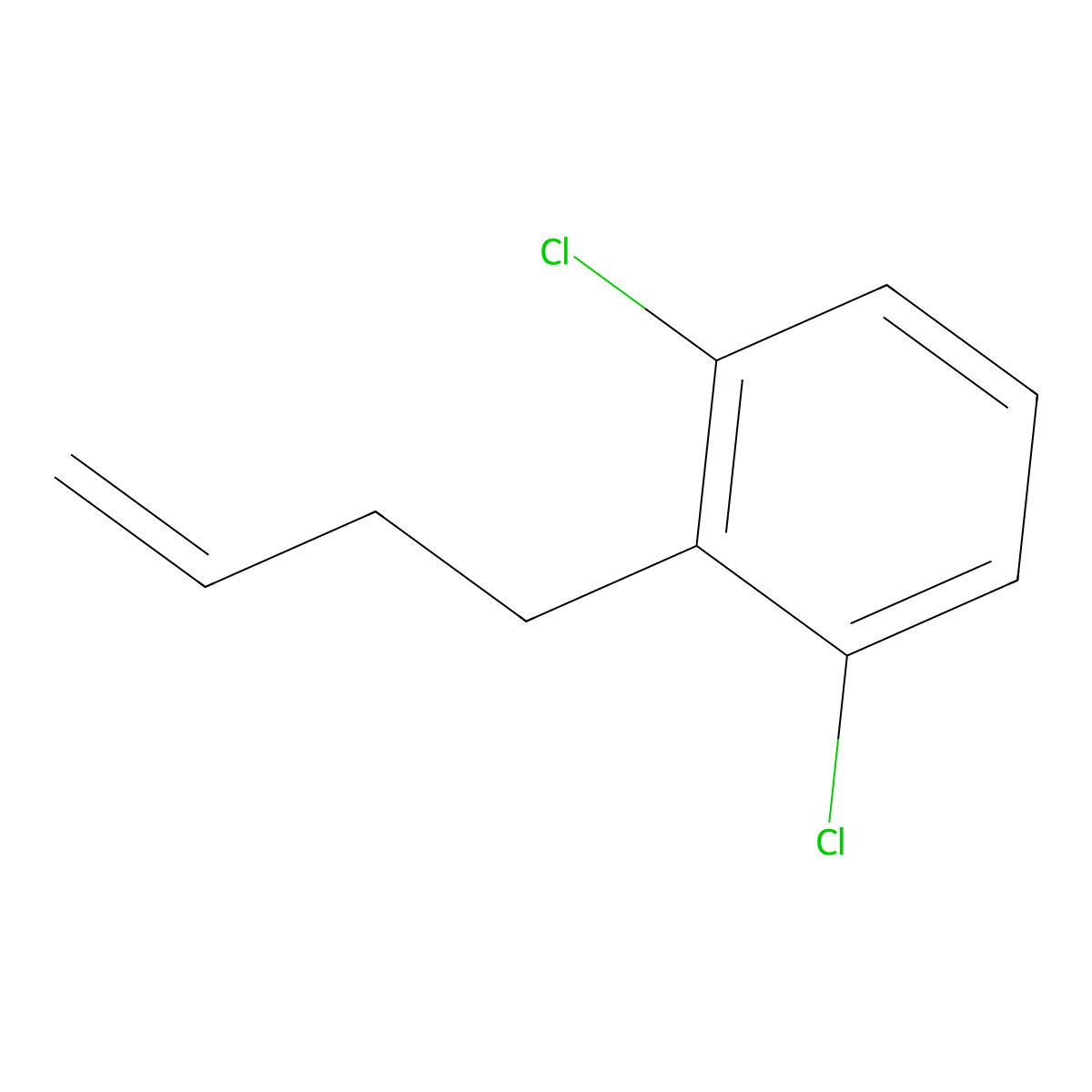 4-(2,6-Dichlorophenyl)-1-butene molecular structure, CAS 117269-67-7
