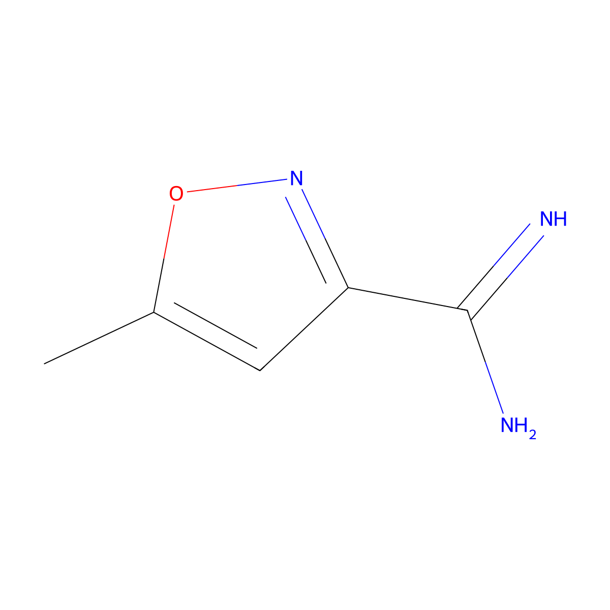 5-Methyl-1,2-oxazole-3-carboximidamide molecular structure, CAS 1172692-54-4
