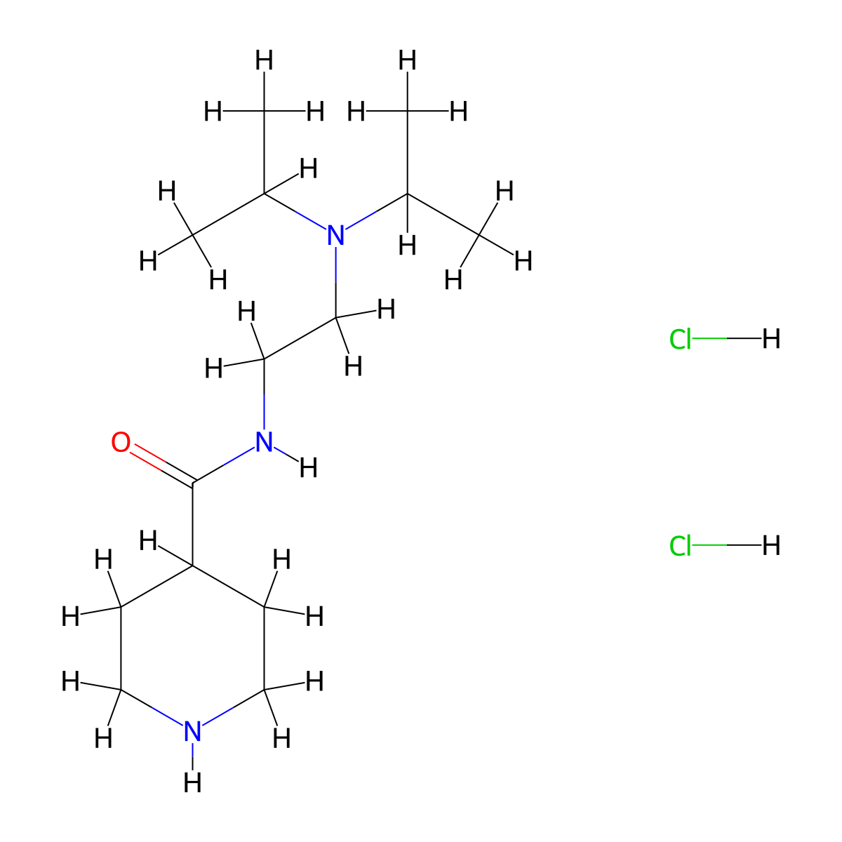 N-(2-(bis(propan-2-yl)amino)ethyl)piperidine-4-carboxamide dihydrochloride molecular structure, CAS 1172699-87-4